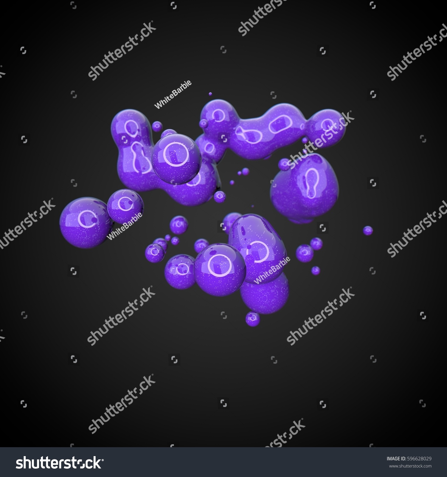 Abstract 3d Render Deformed Figure Isolated Stock Illustration ...