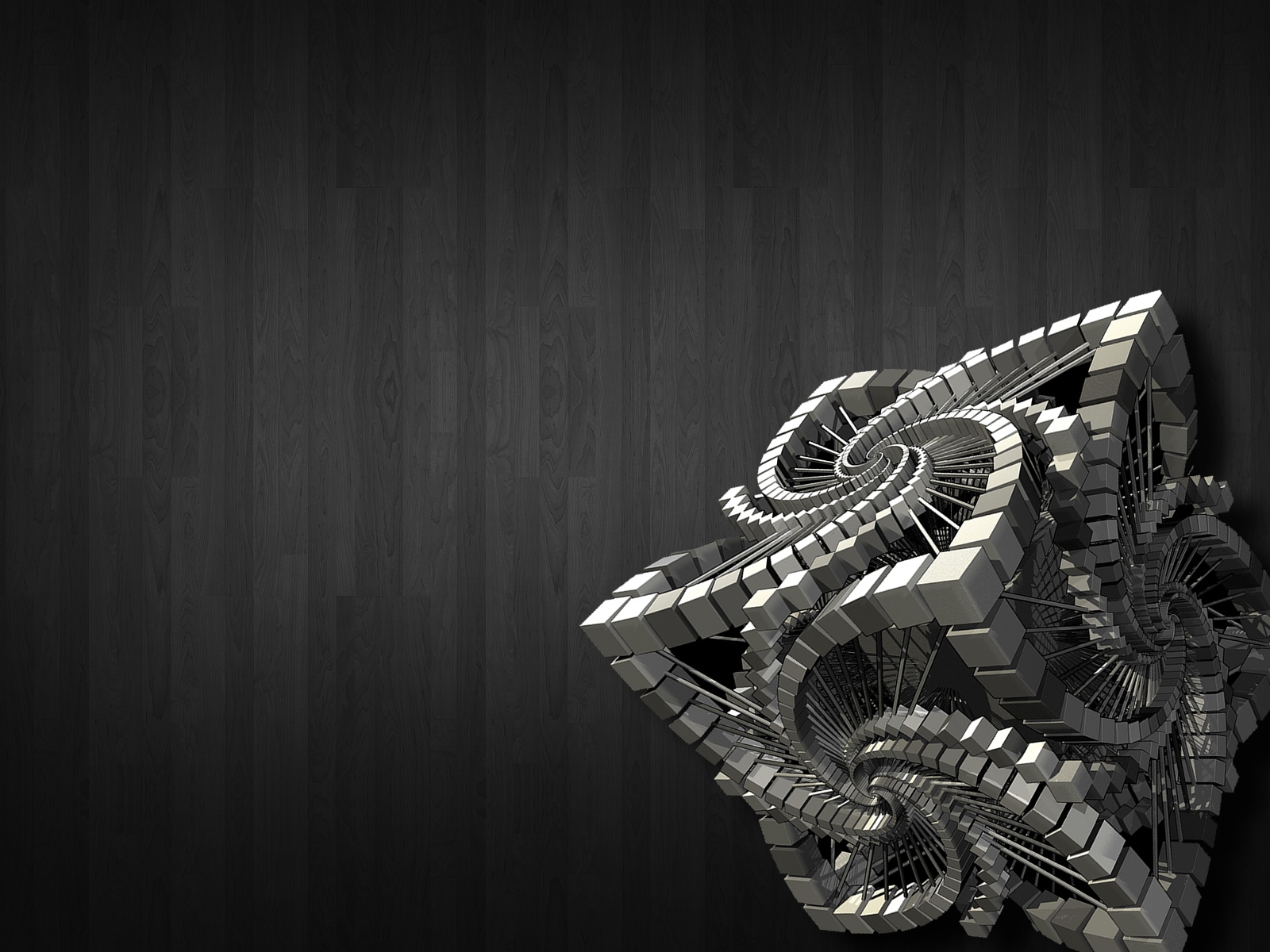 abstract grey spiral cubes 3d render 3d gray background 1600x1200 ...