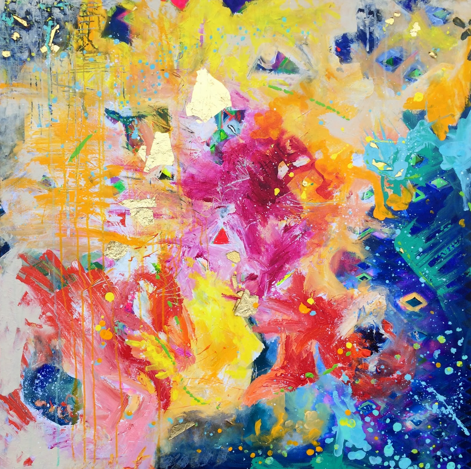 Galaxy Splash Abstract Painting - SOLD!!! – Stephen Lursen Art