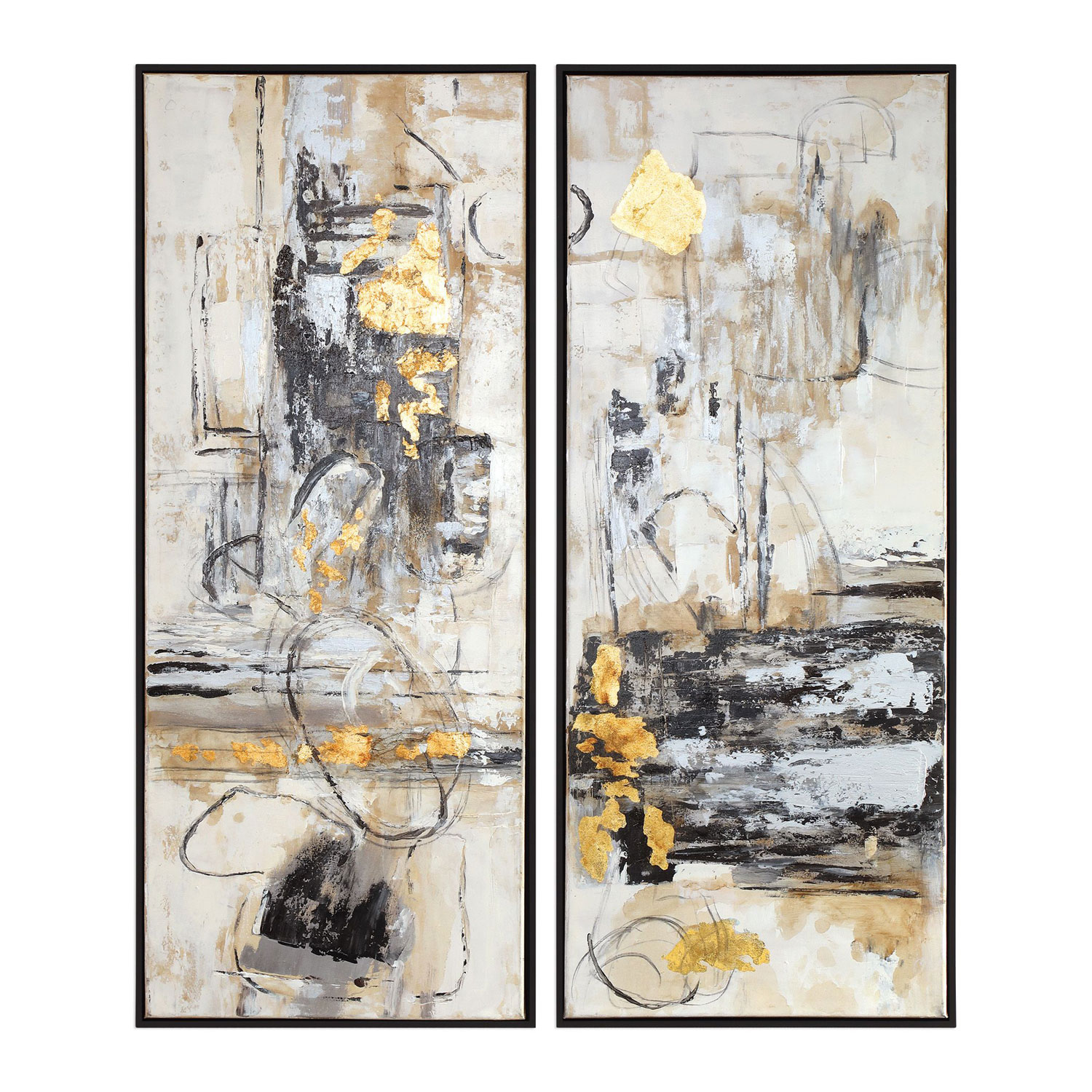 Life Scenes Abstract Art, Set Of Two Uttermost Wall Art Wall Art ...