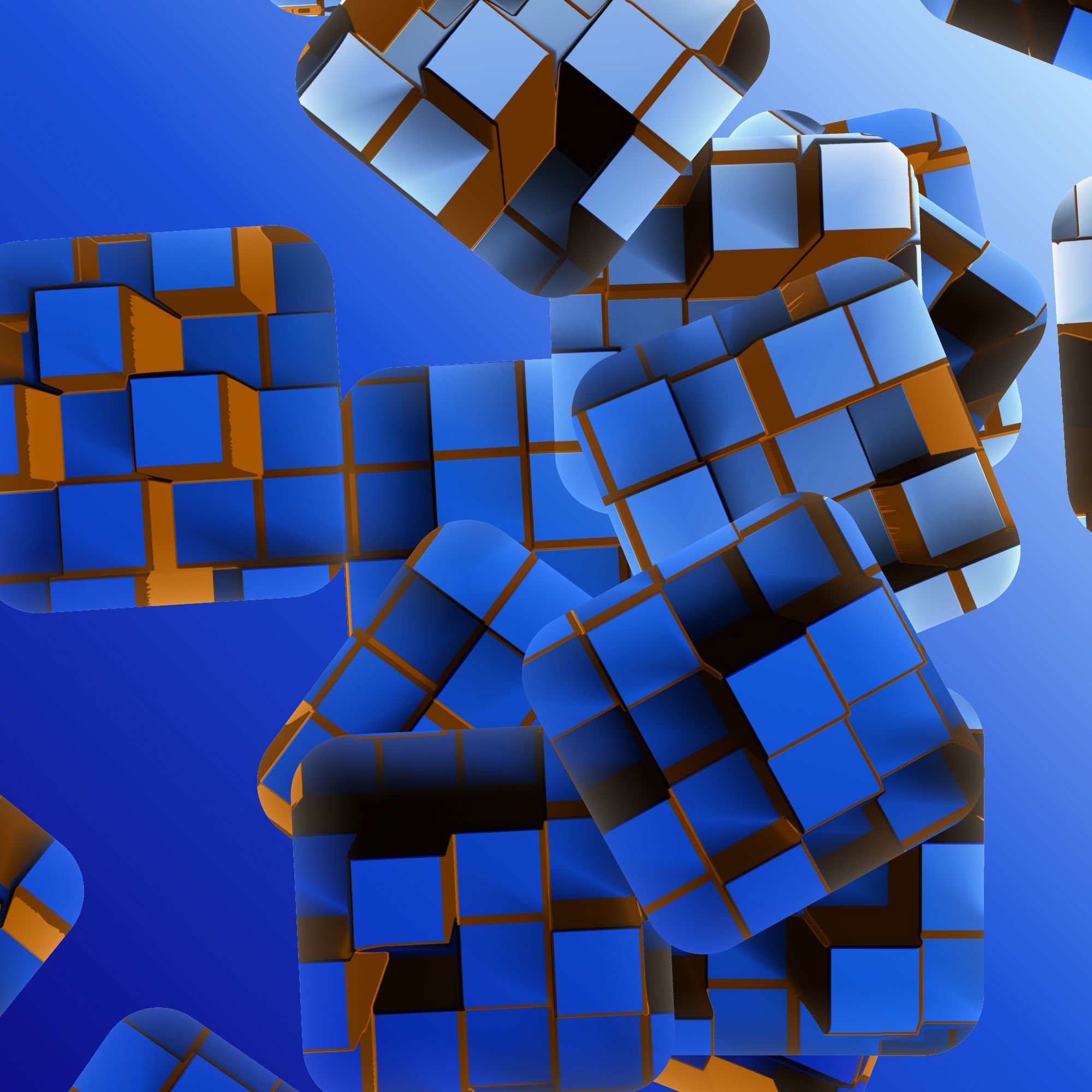 Abstract blue box 3d background photo