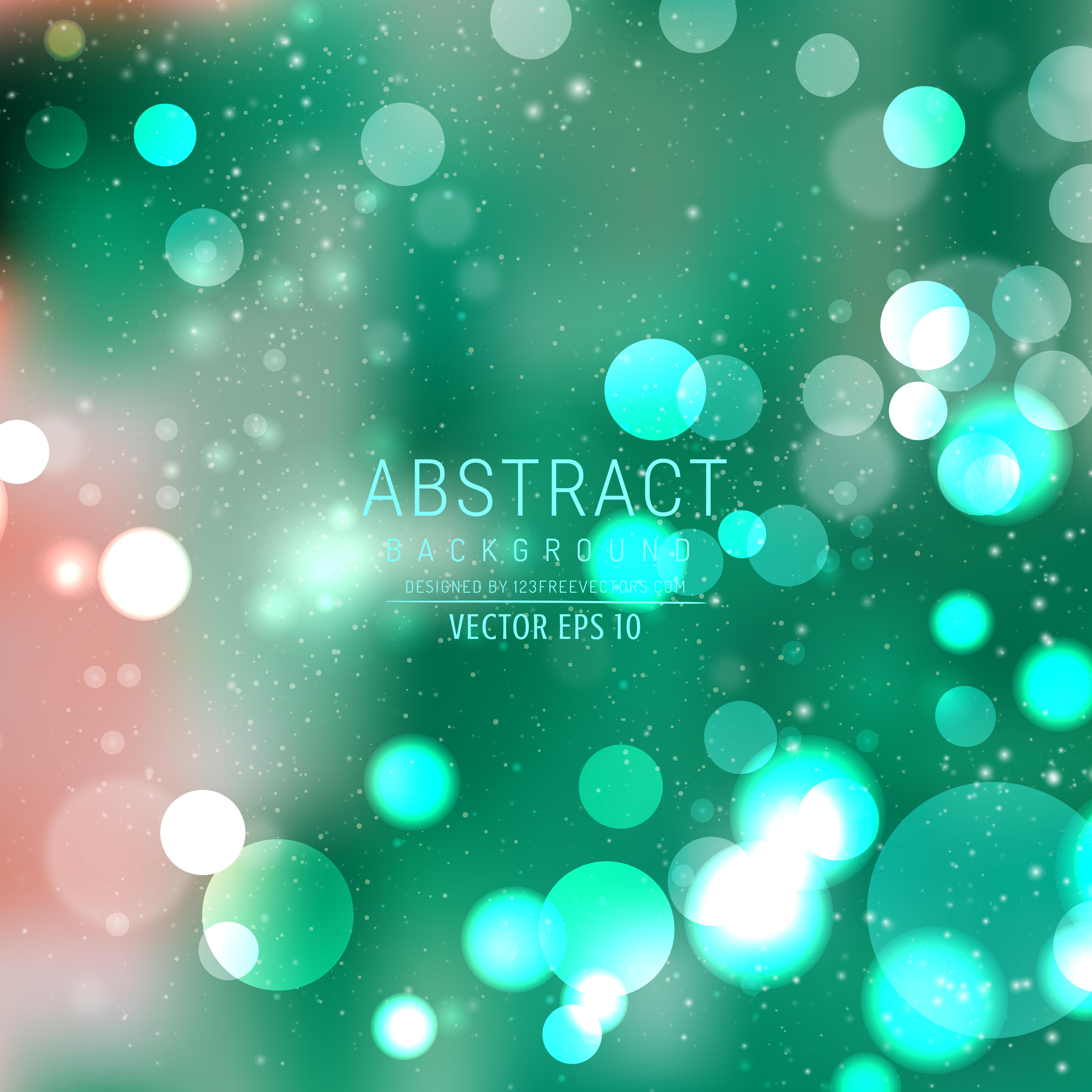 Turquoise Bokeh Abstract Vector Background | 123Freevectors