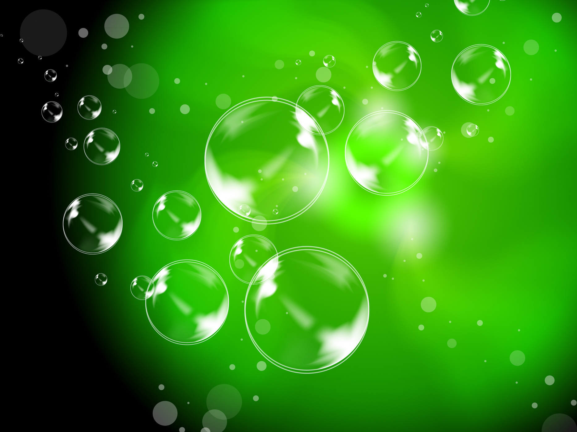 Abstract bubbles background shows beautiful creative spheres photo