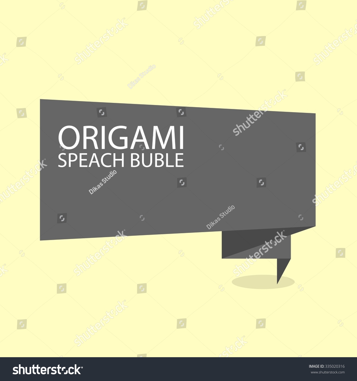 Origami Speach Buble Stock Vector 335020316 - Shutterstock