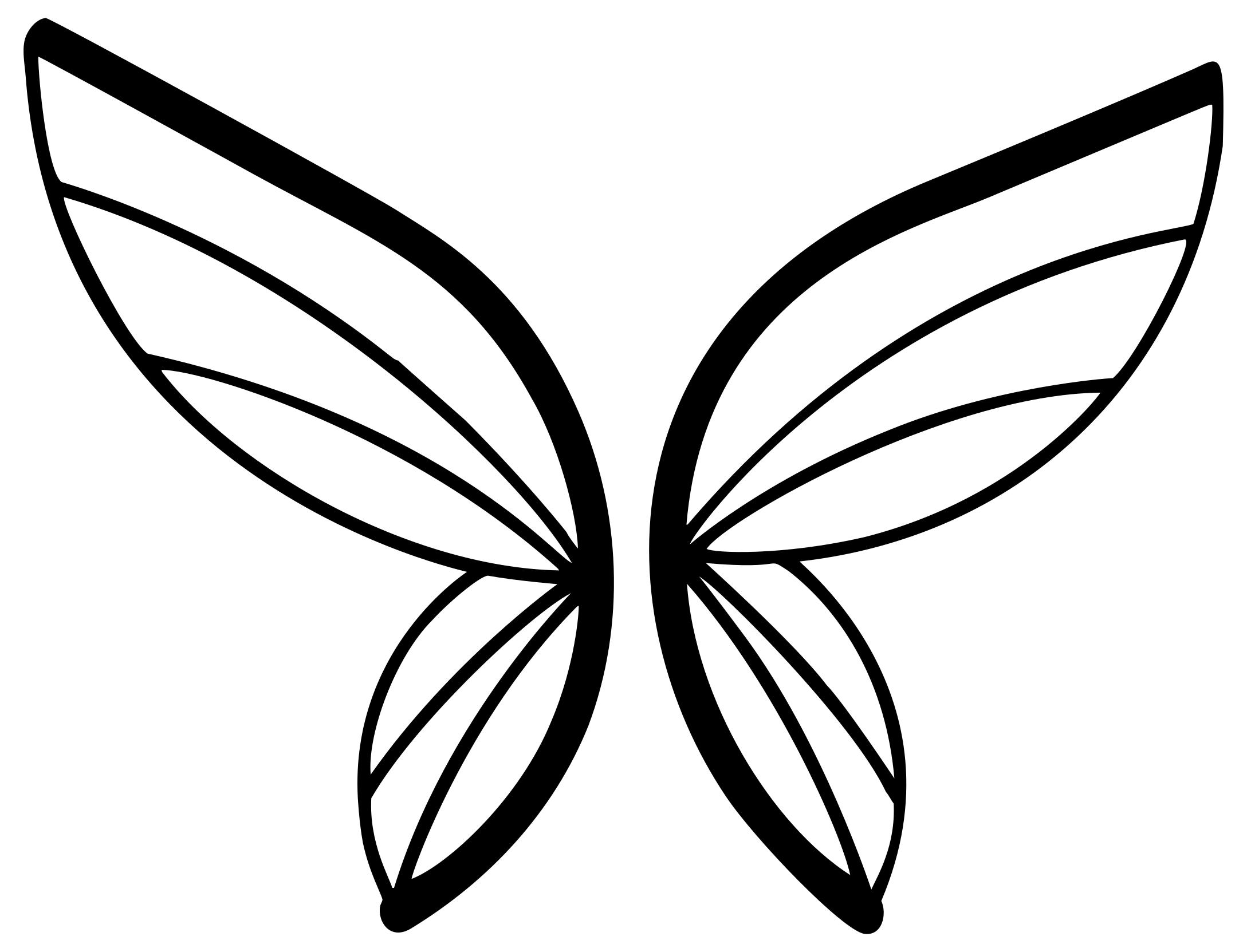 Abstract Butterfly Silhouette 2 Clipart - Design Droide