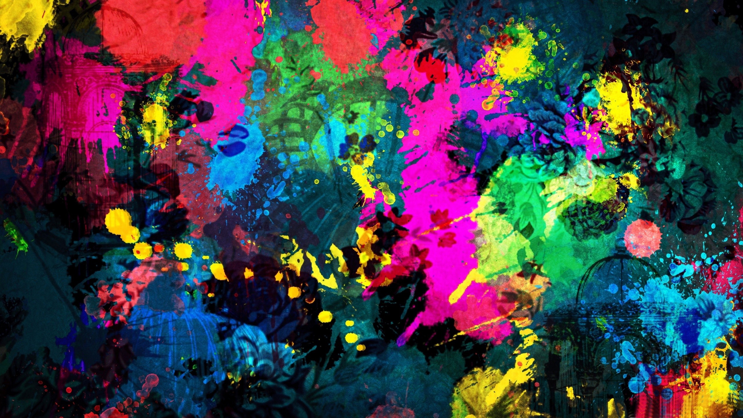 Abstract Mixed Paint Colors wallpaper | 3d and abstract | Wallpaper ...