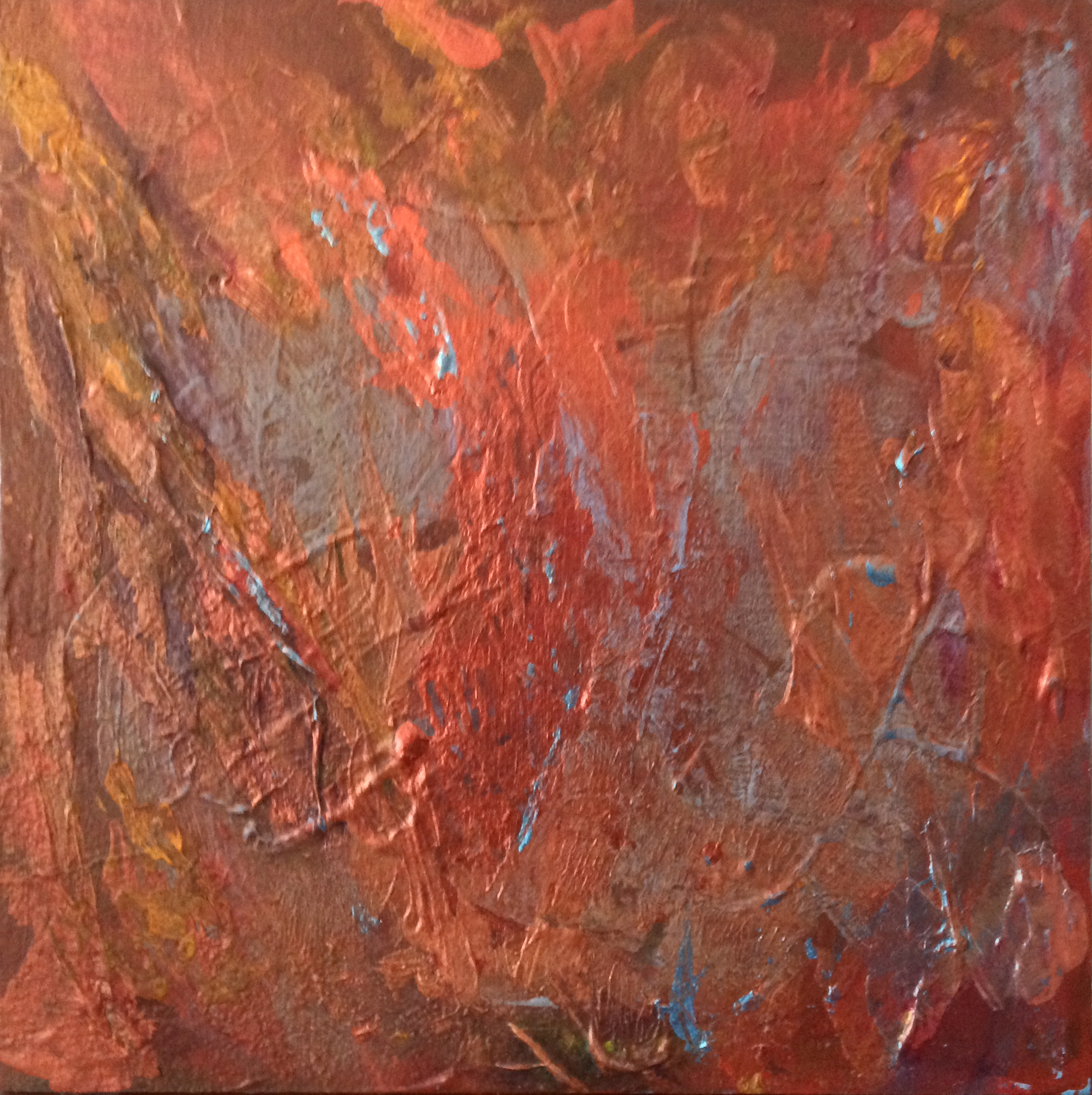 abstract painting with copper | Watercolors by Susan Medyn