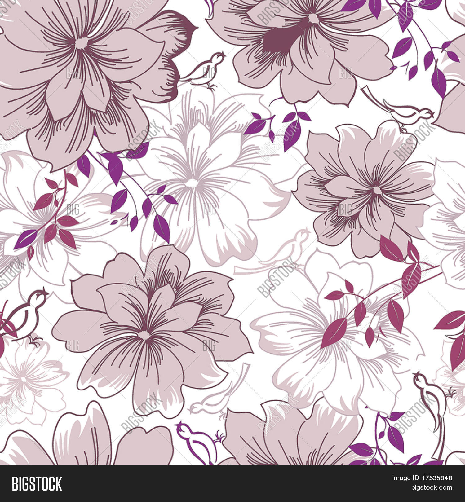 Abstract Elegance Seamless Floral Vector & Photo | Bigstock