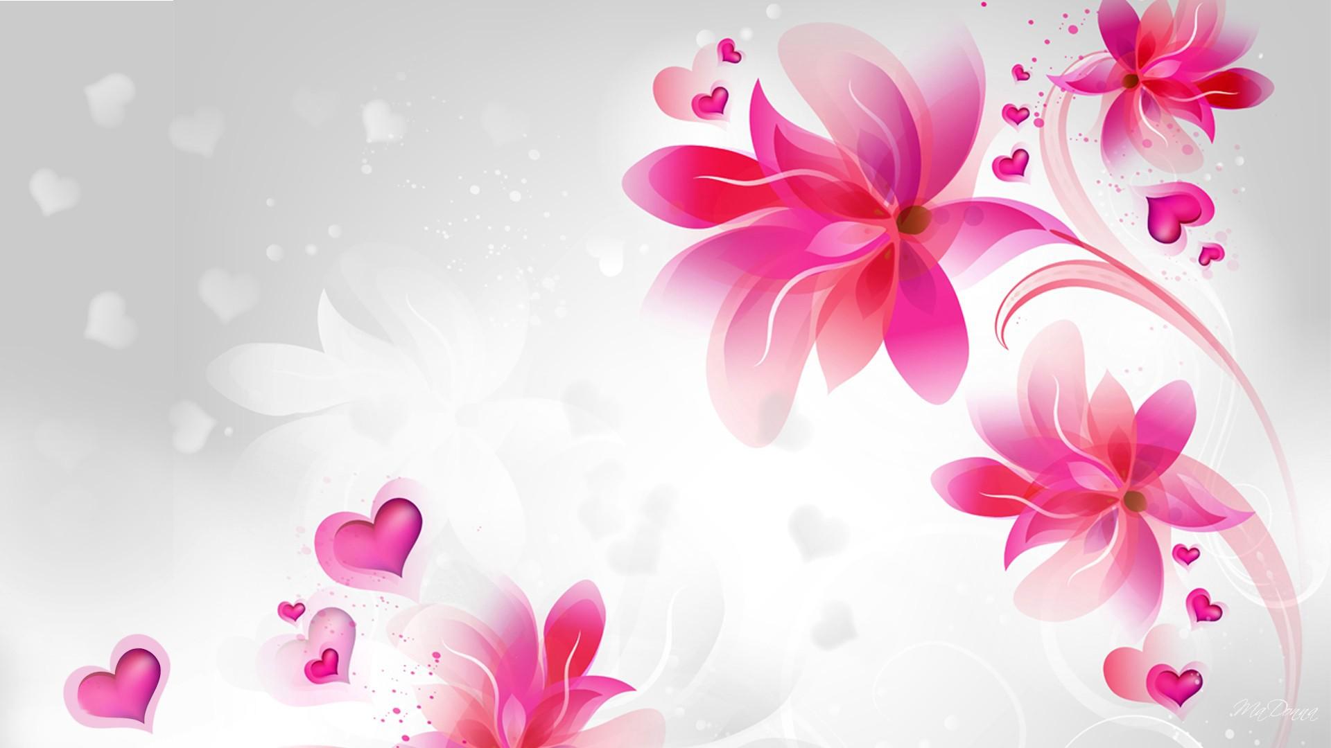 Pink Abstract Flowers Wallpaper | Wallpaper Studio 10 | Tens of ...
