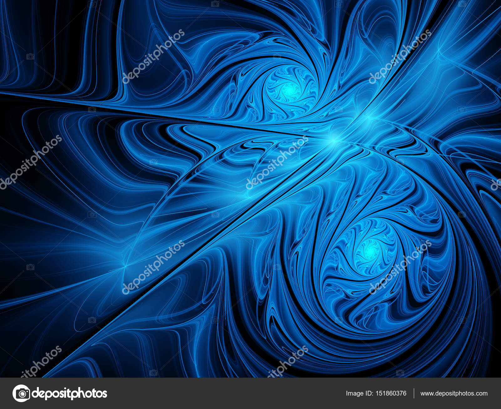 Blue abstract fractal art. — Stock Photo © anuta2011 #151860376