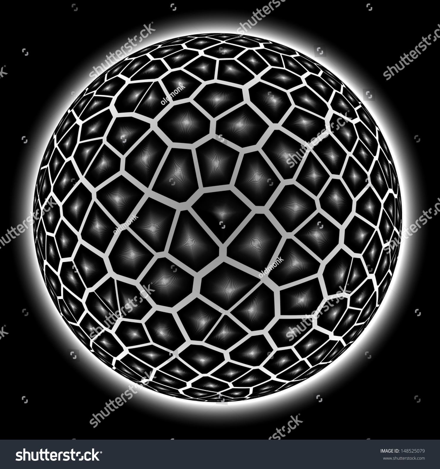 3d Sphere Abstract Fractal Background Stock Illustration 148525079 ...