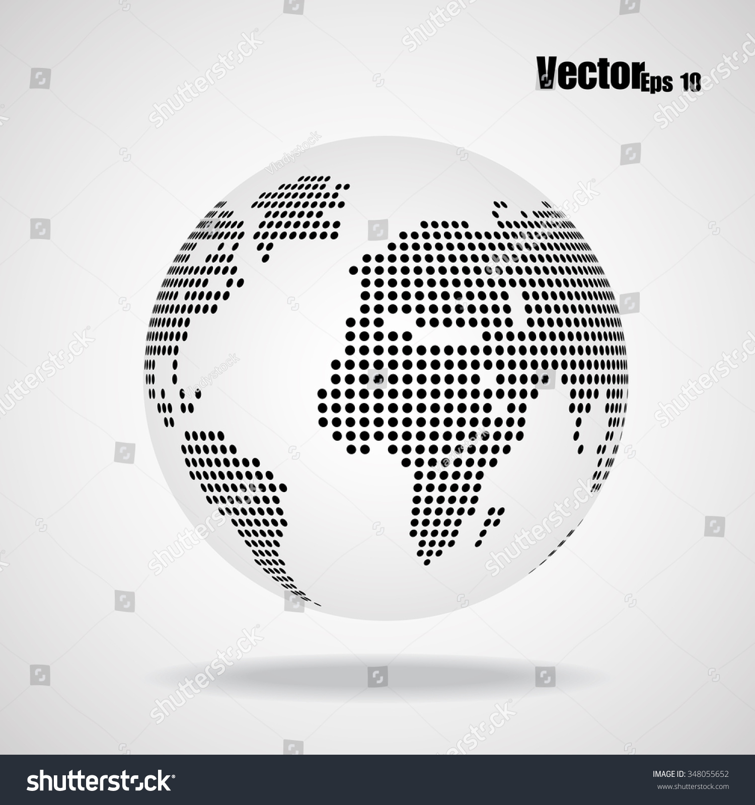 Abstract Globe Earth Round Dots Vector Stock Vector HD (Royalty Free ...