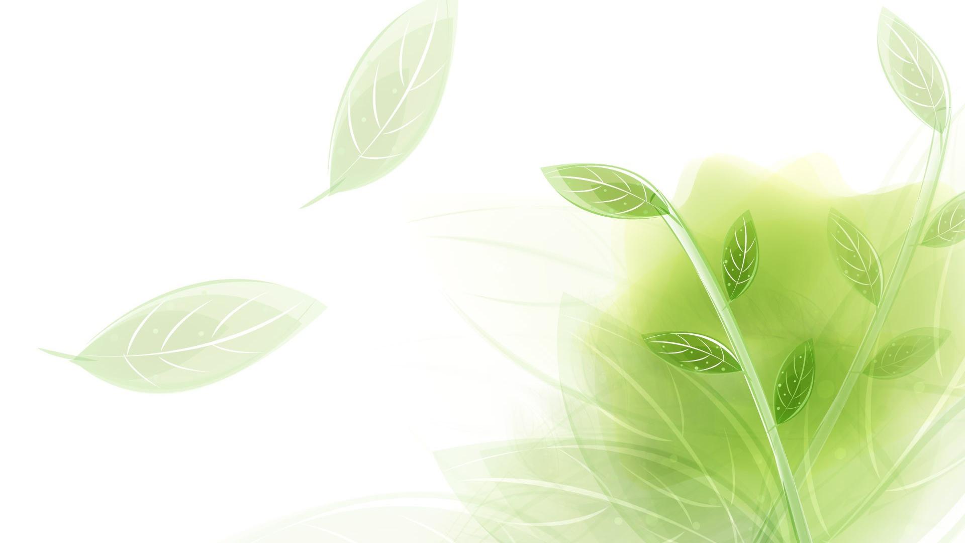 Abstract green leaves wallpaper | (44262)