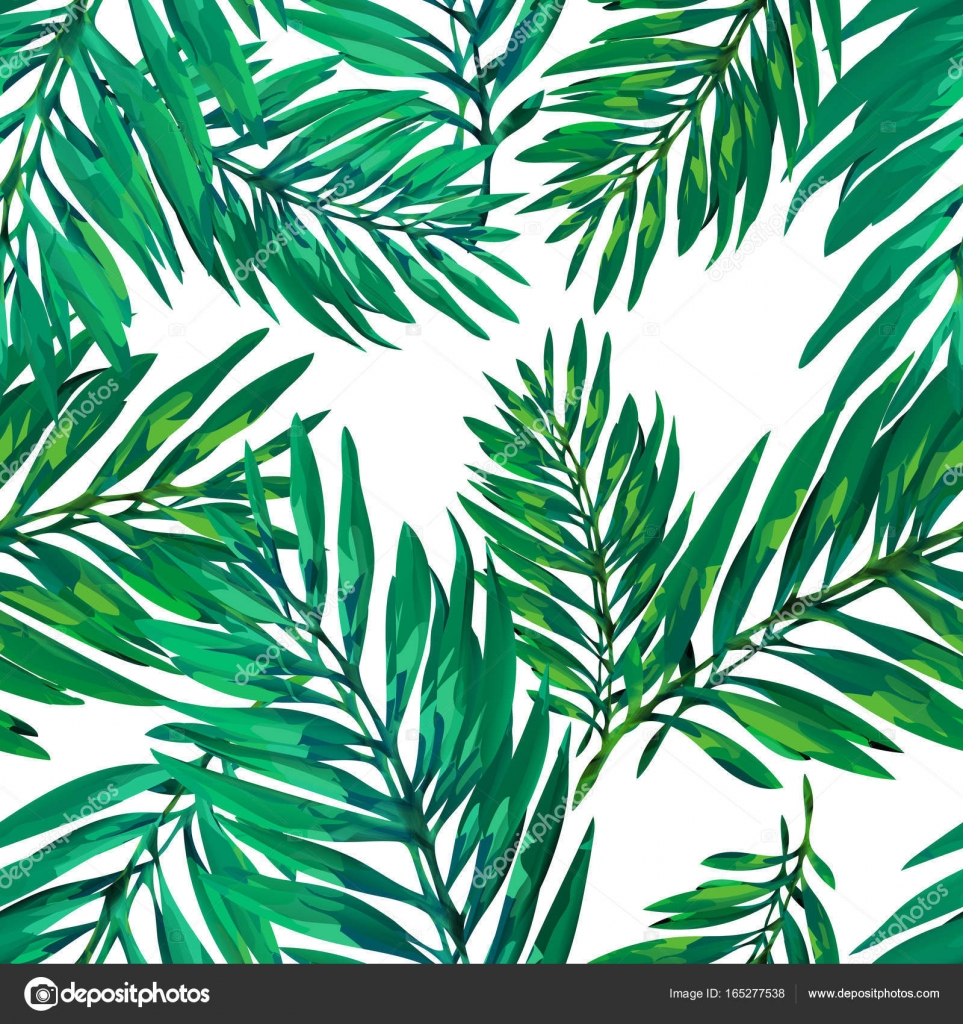 Tropical palm leaves pattern. Trendy print design with abstract ...