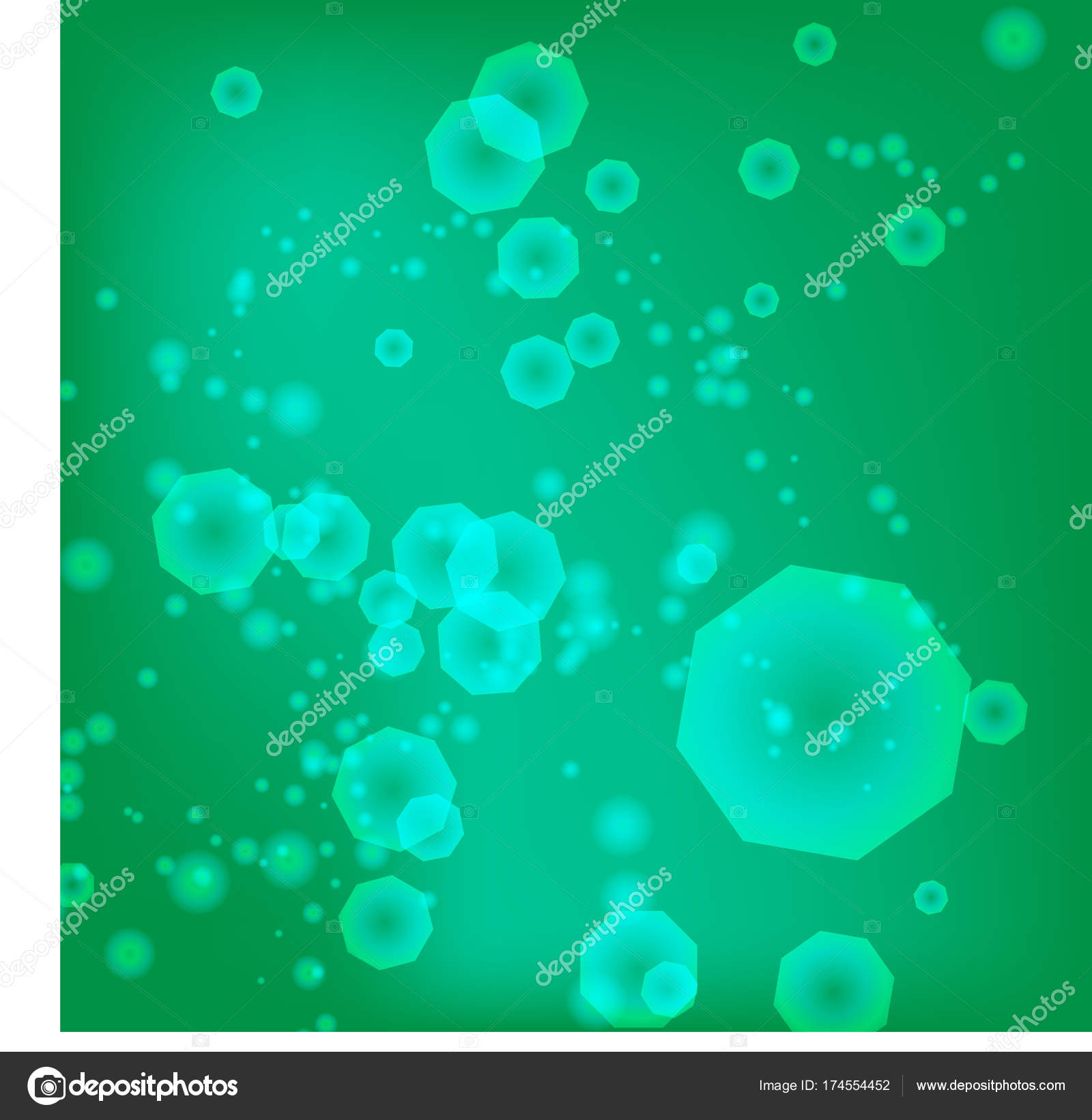 green bokeh abstract light background. Vector illustration — Stock ...