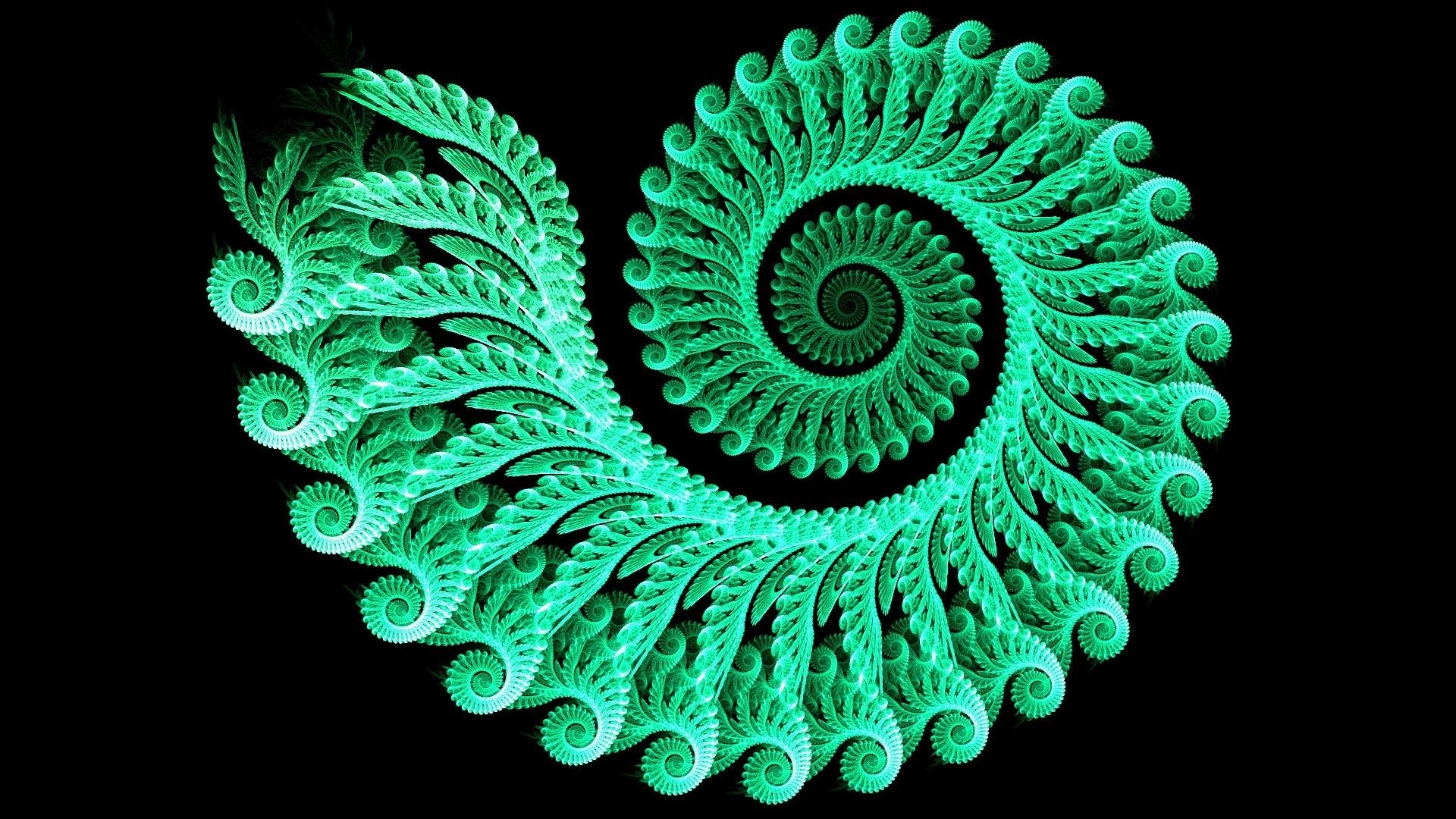Abstract Green Spiral #7028775