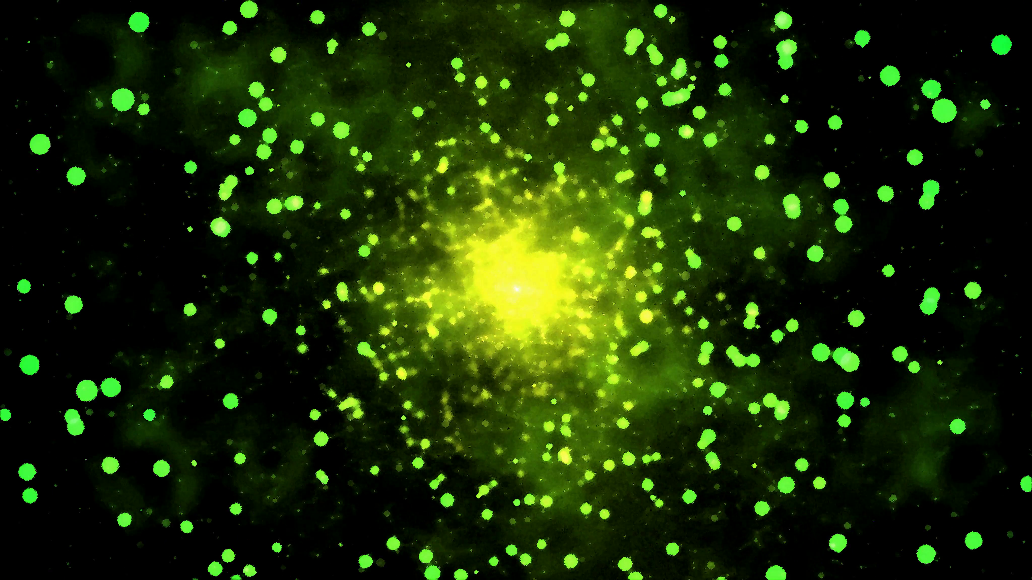 Abstract Particle Light Spiral - Loop Green Motion Background ...