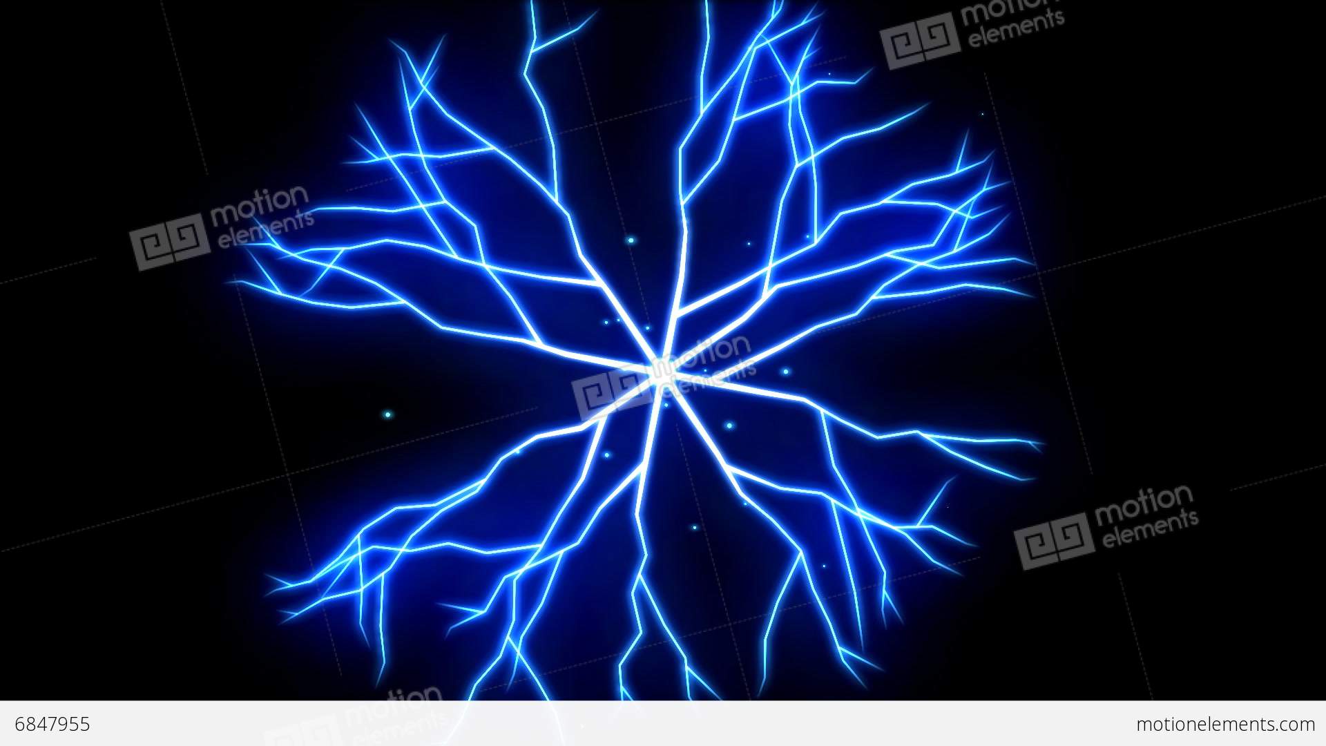 Abstract Lightning Circle, Growing Branches - Blue Stock Animation ...