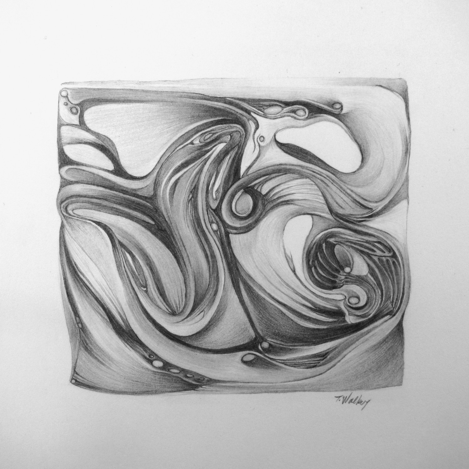 Semi Abstract Portrait Pencil Drawing by MatthewHackArt on DeviantArt