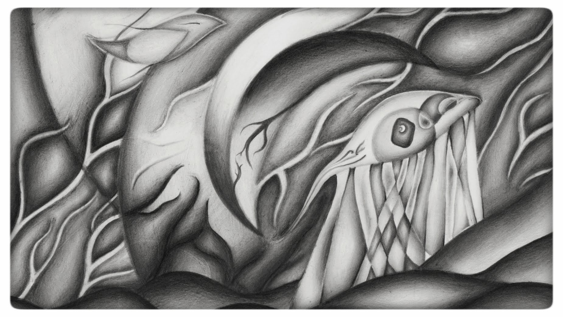 Wanderer - Abstract art, Graphite drawing [Timelapse] - YouTube