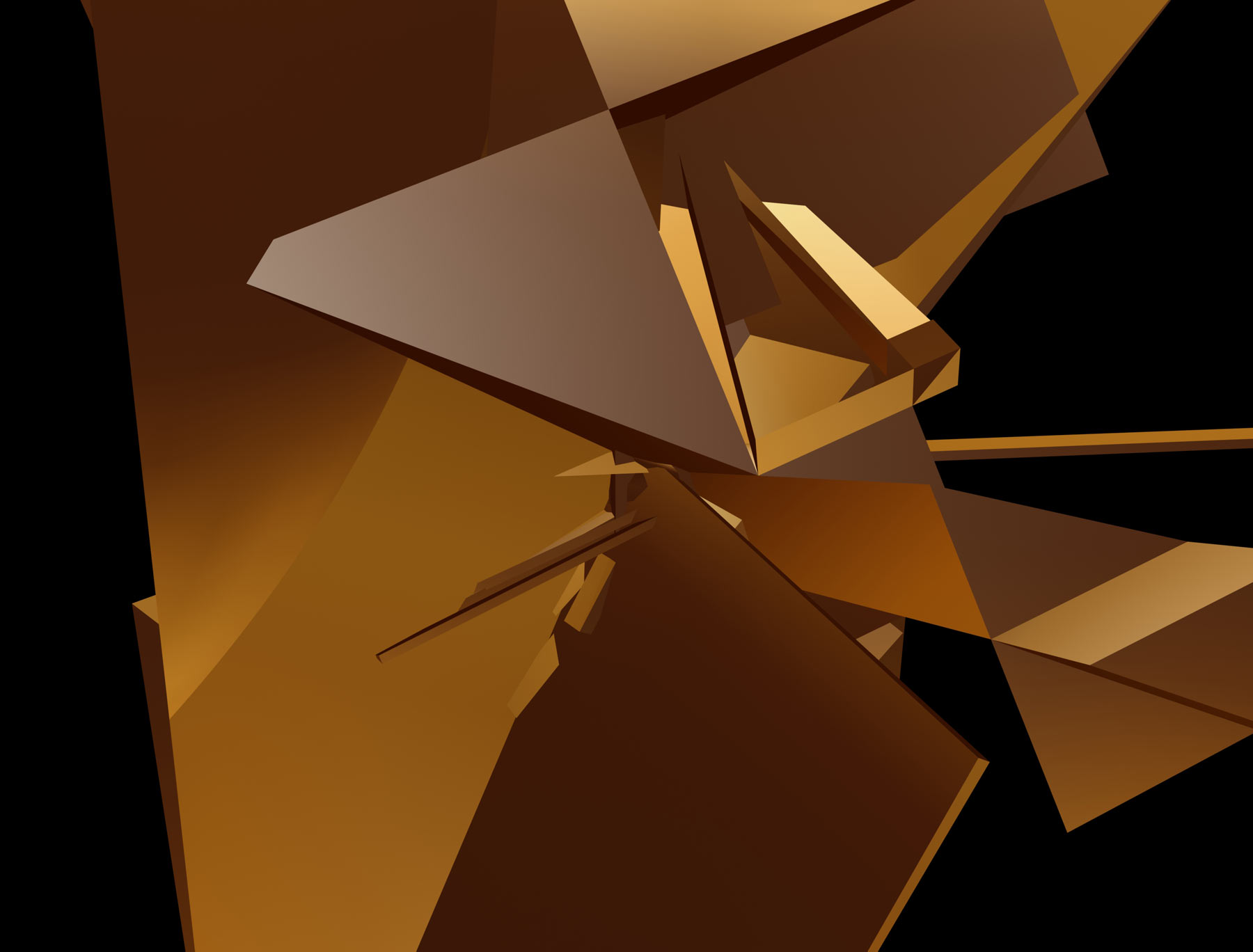 Abstract Shape, 3d, Abstract, Black, Brown, HQ Photo