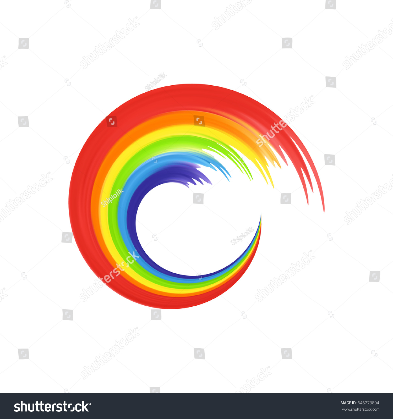 Rainbow Abstract Shape Your Design Banners Stock Vector 646273804 ...