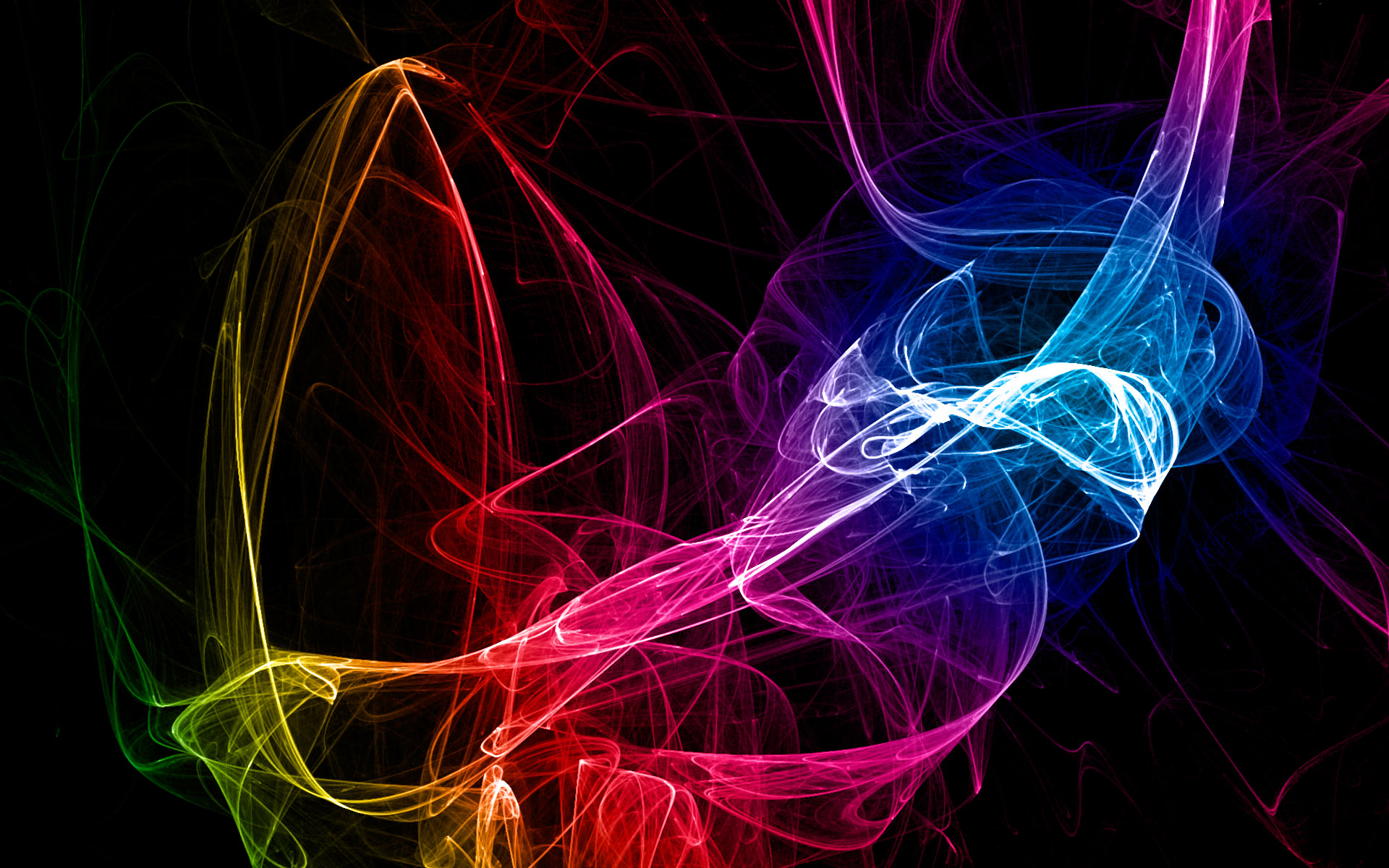 abstract, smoke, spectrum, black background, color spectrum ...