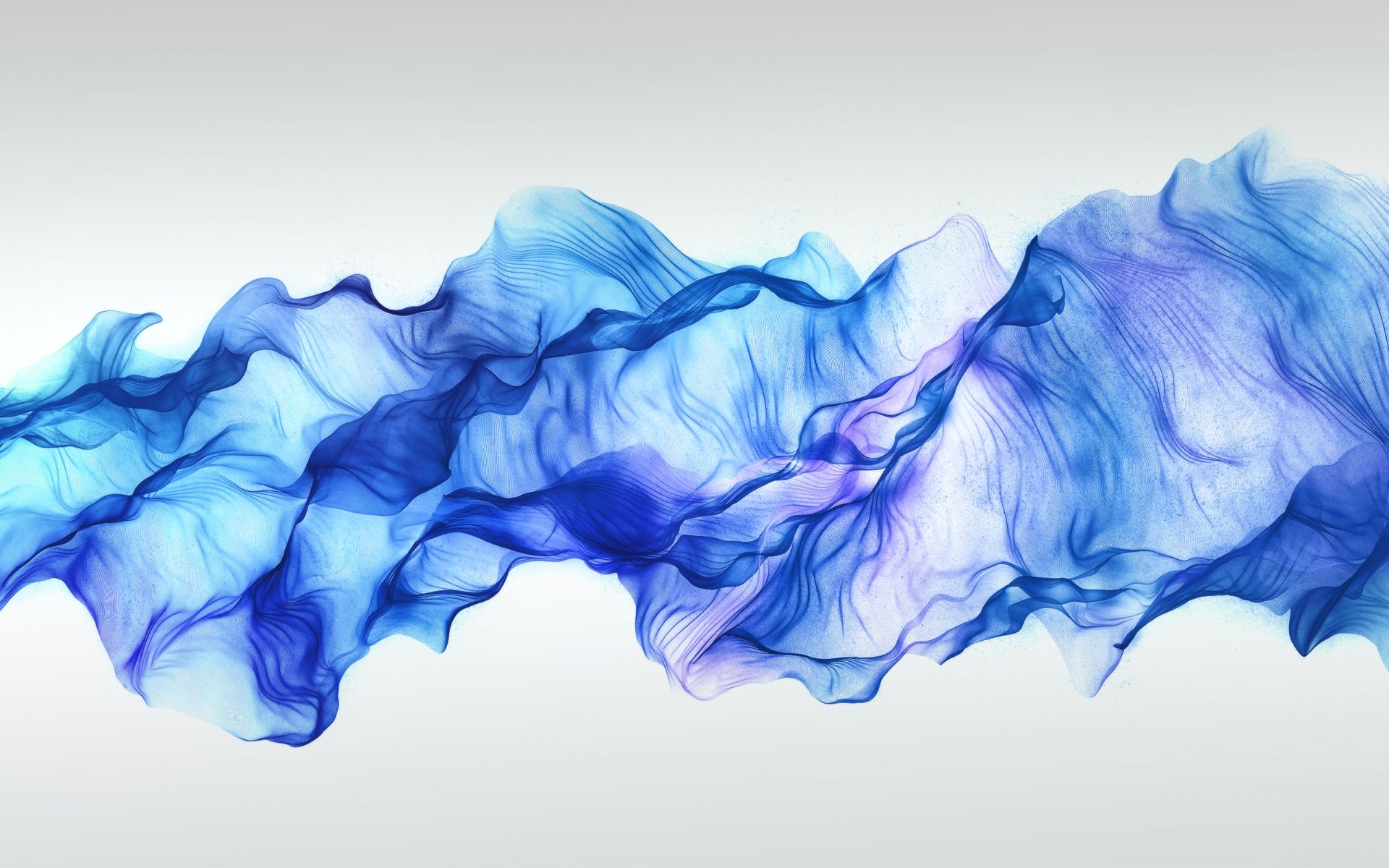 abstract fractal 3d cg digital art smoke silk fabric artistic blue ...