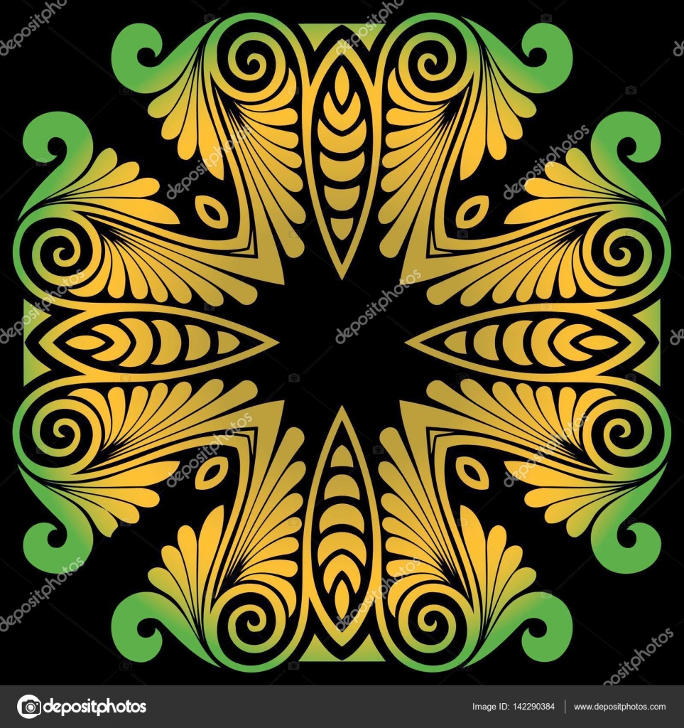 abstract symmetrical texture decorative pattern of the elements of ...