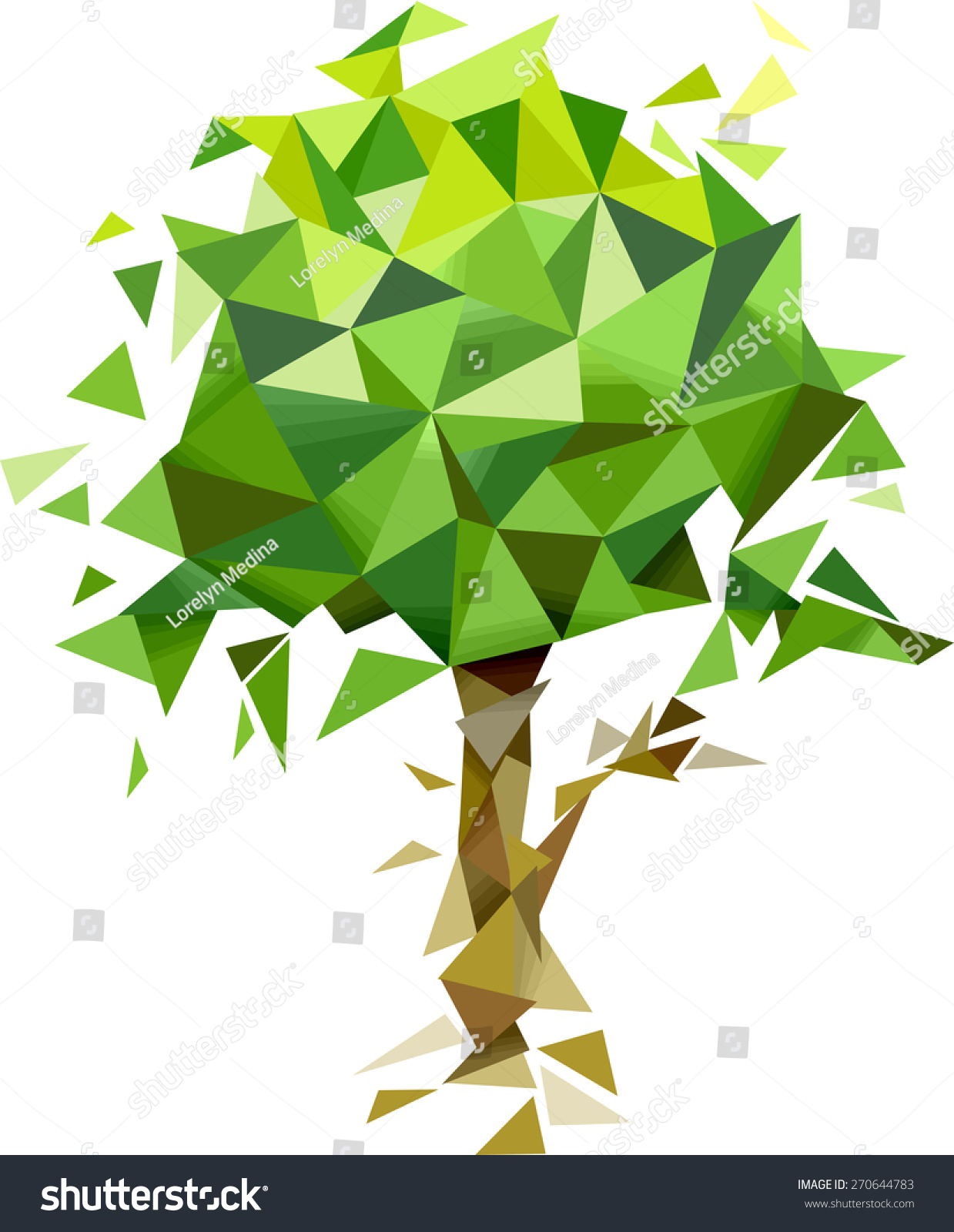 Illustration Abstract Tree Geometric Design Stock Vector 270644783 ...