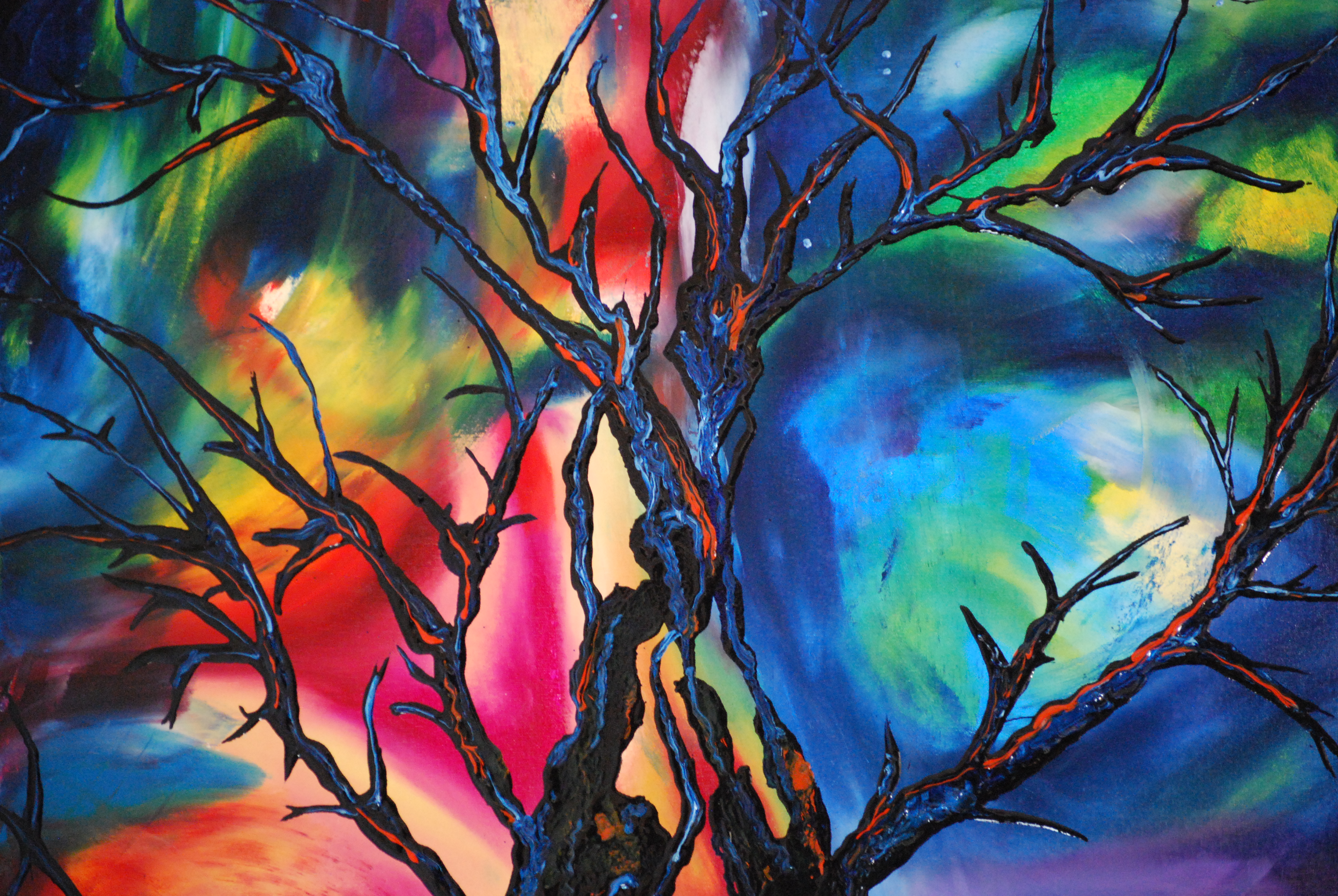 Деревья абстракция живопись