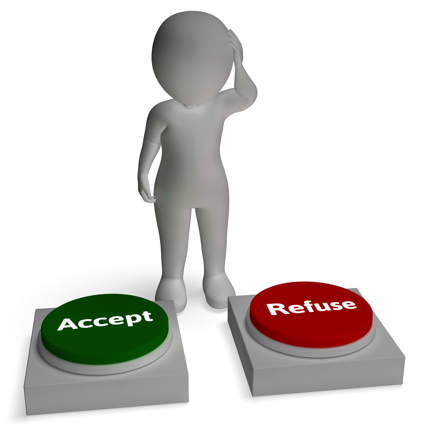 Accept Refuse Buttons Shows Approved Or Rejected, Accept, Granted, Verified, Validation, HQ Photo