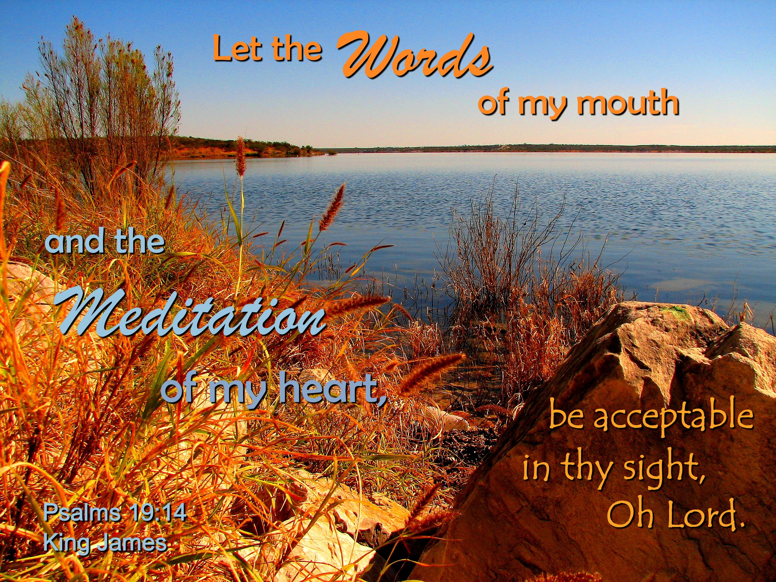Acceptable words and meditations photo