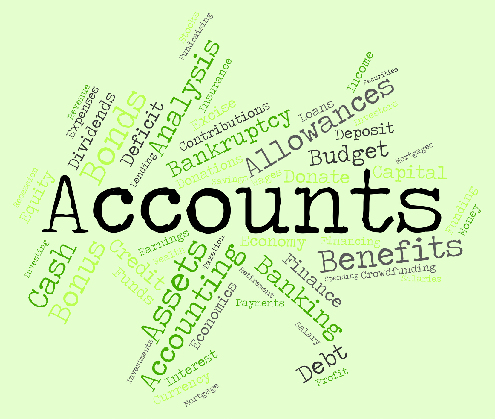 Accounts Words Indicates Balancing The Books And Accounting, Accountant, Calculations, Wordcloud, Word, HQ Photo