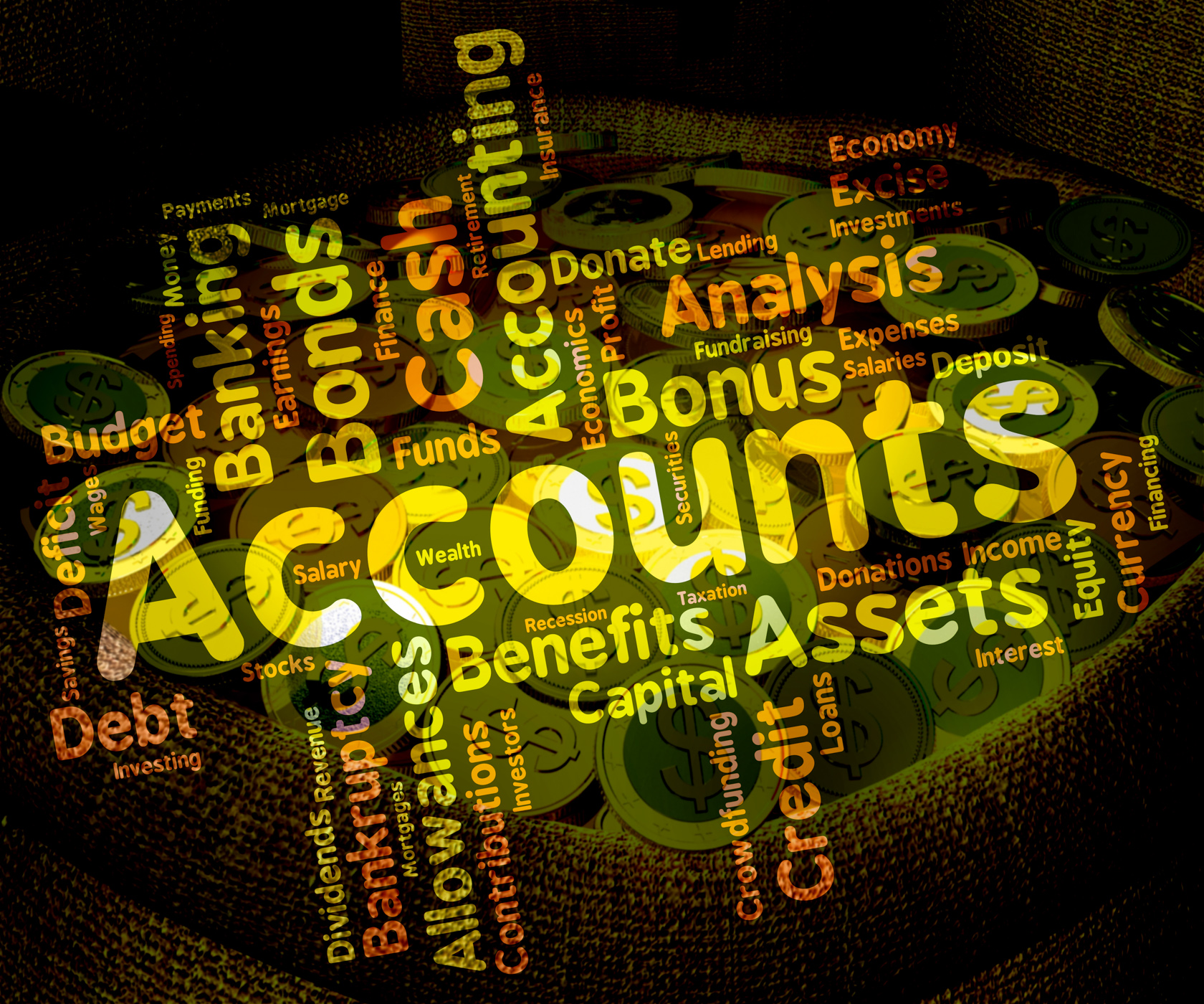 Accounts words means balancing the books and accounting photo