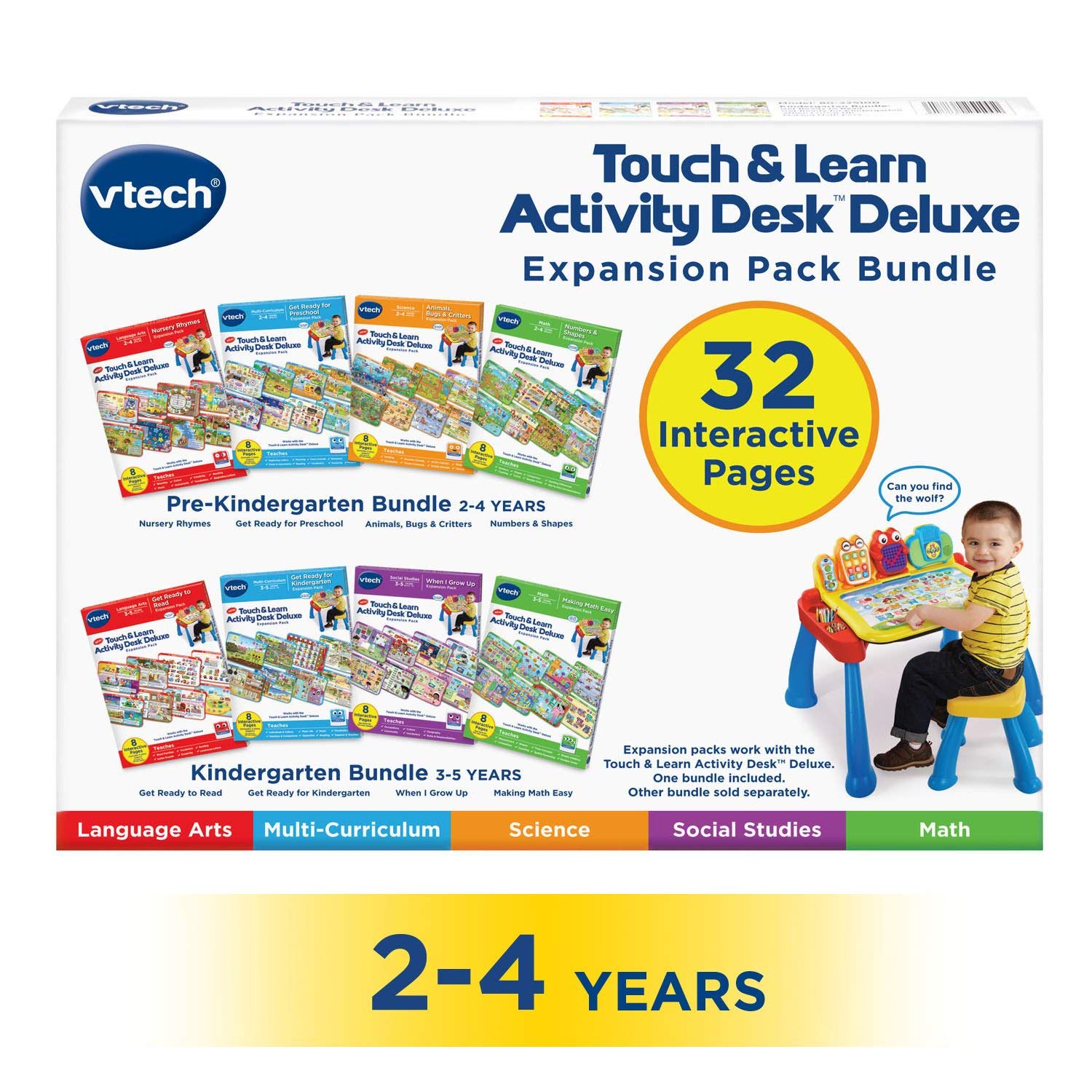 Amazon.com: VTech Touch and Learn Activity Desk Deluxe 4-in-1 ...