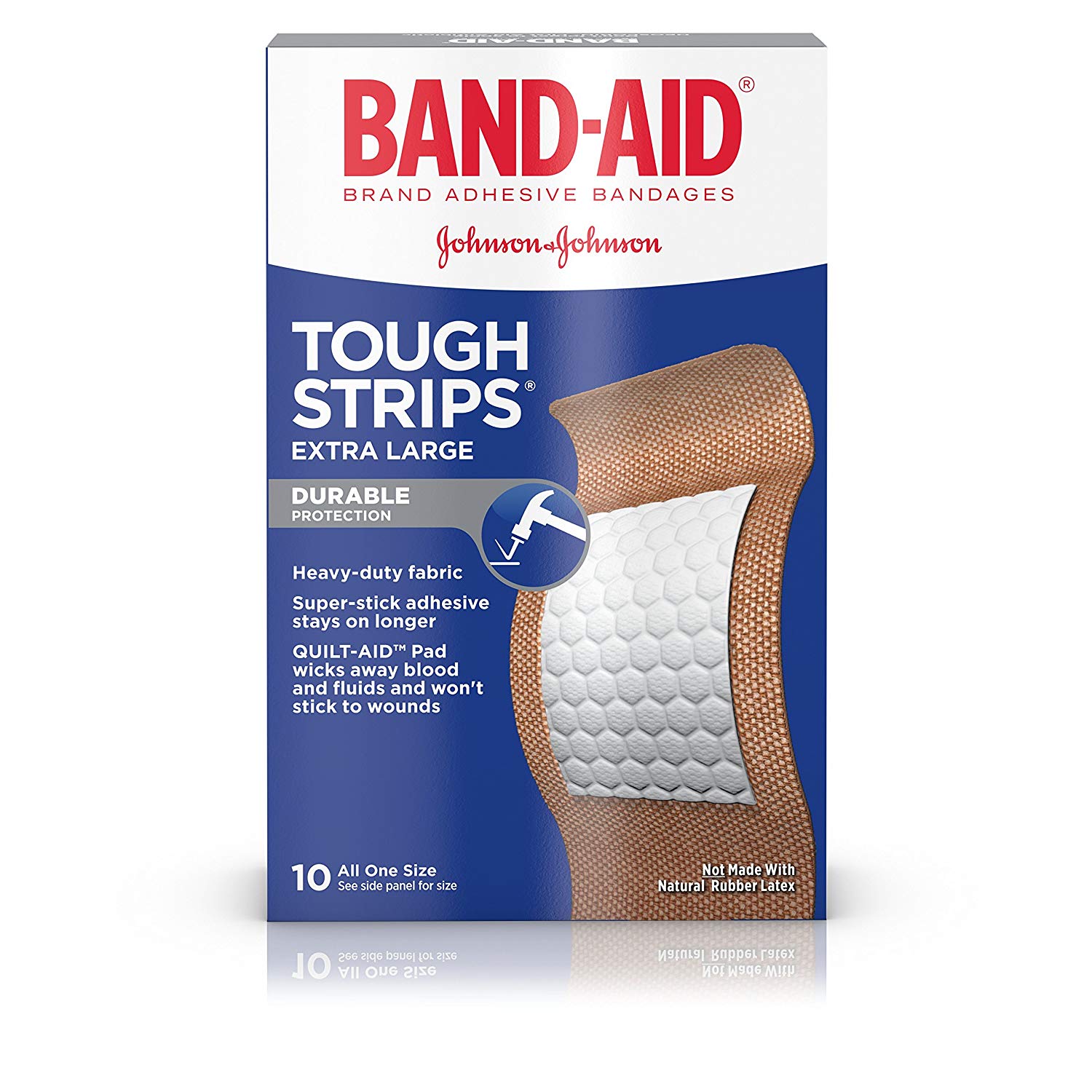 Amazon.com: Band-Aid Brand Tough-Strips Adhesive Bandages, Durable ...