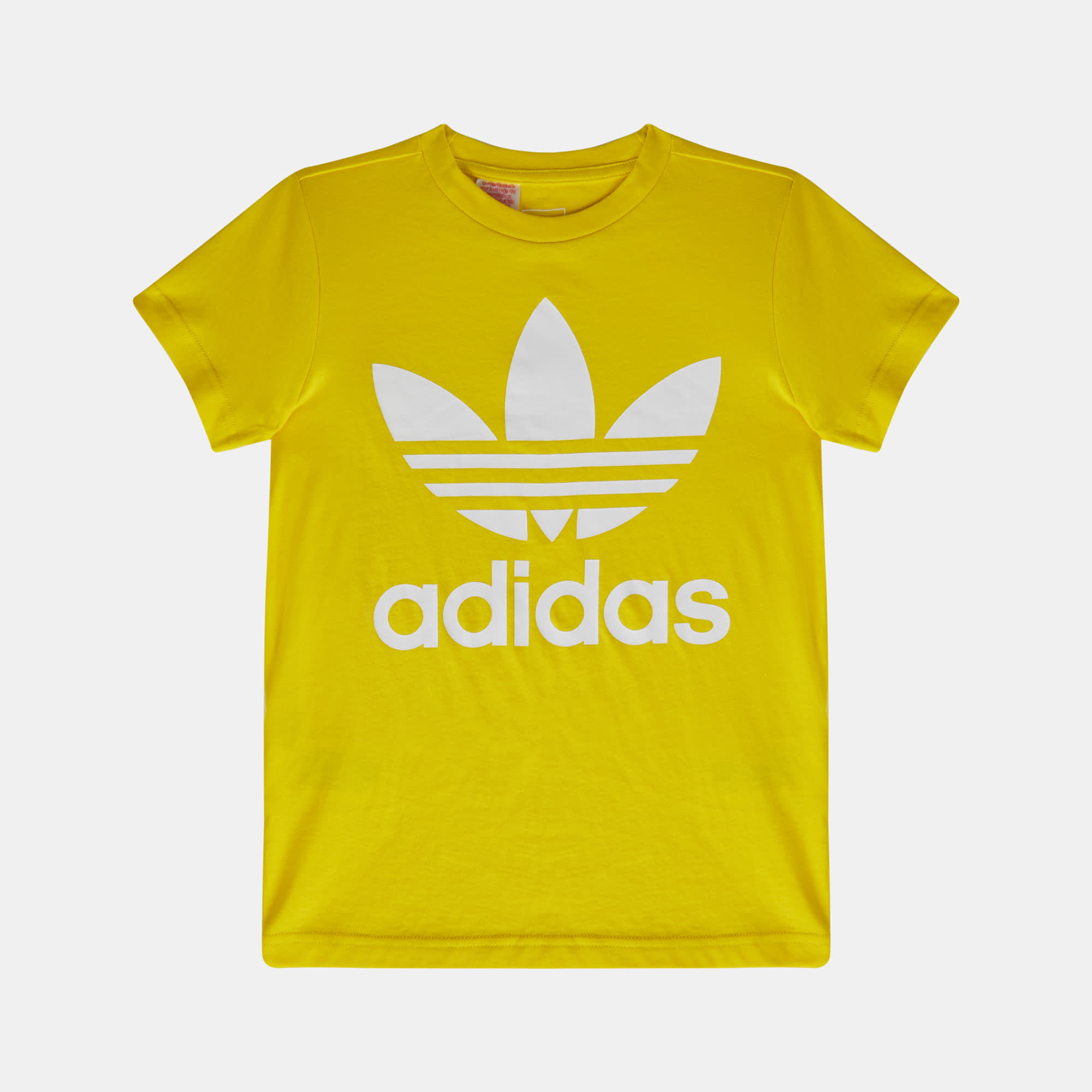 Shop Yellow adidas Originals Kids' adicolor Trefoil T-Shirt for Kids ...