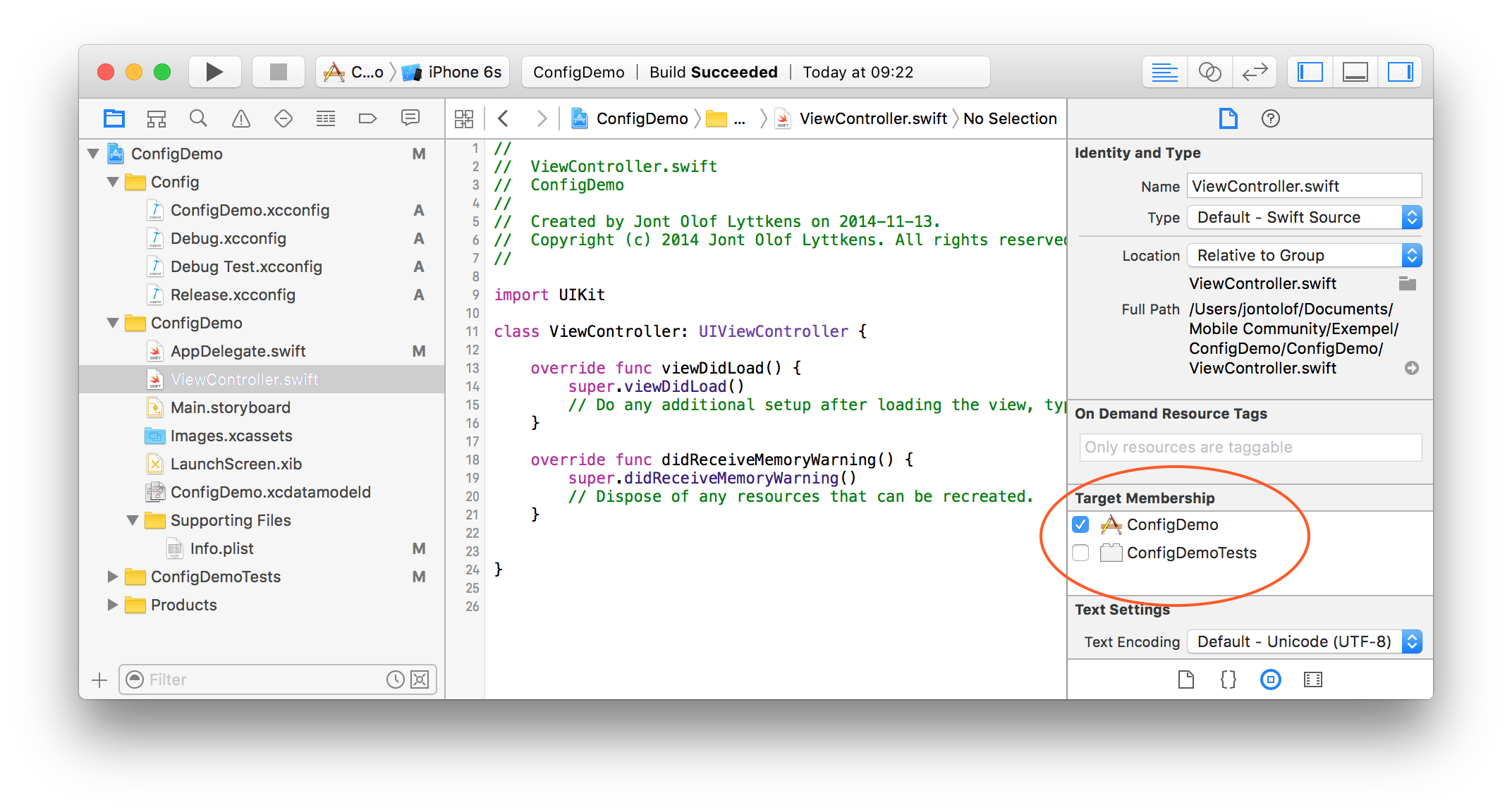 Using xcconfig files for your XCode Project – JontOlof
