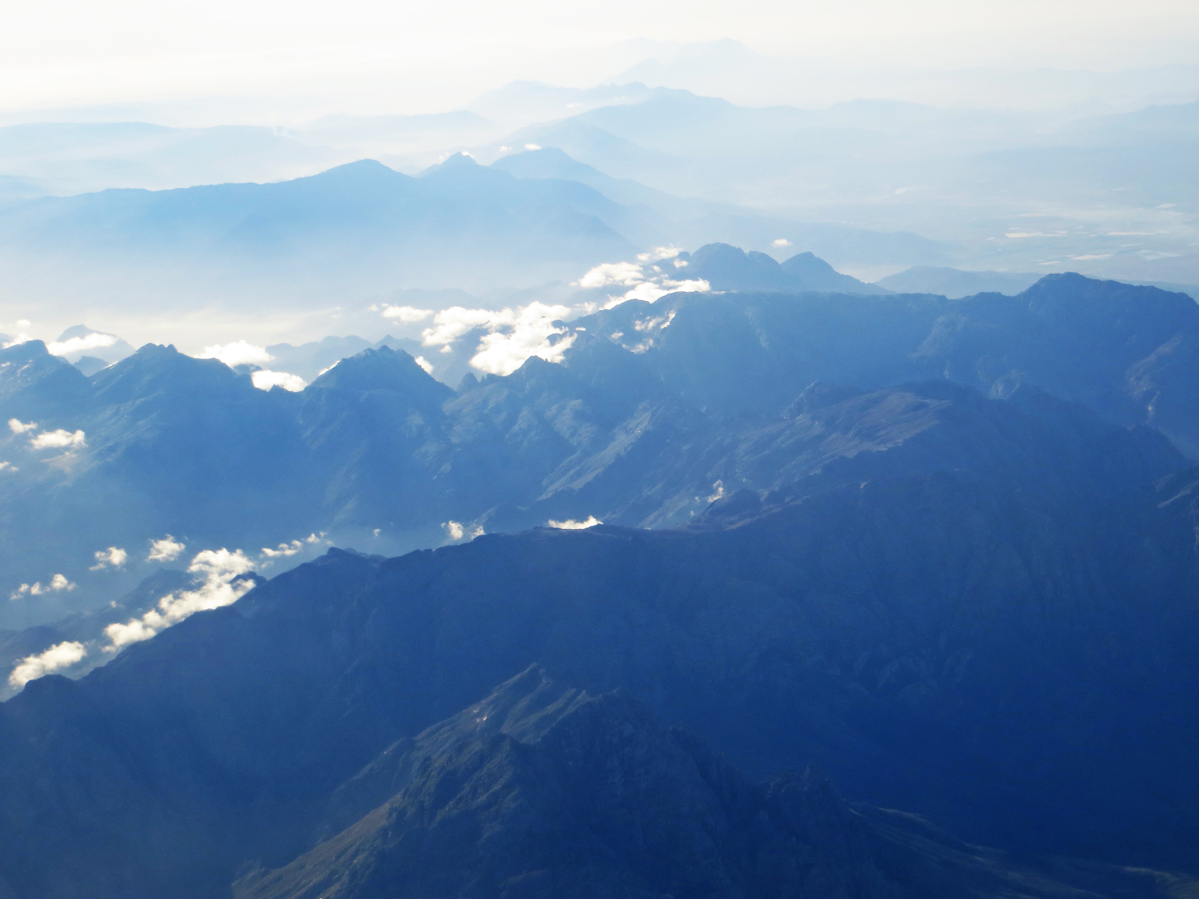 Aerial shot of mountain photo