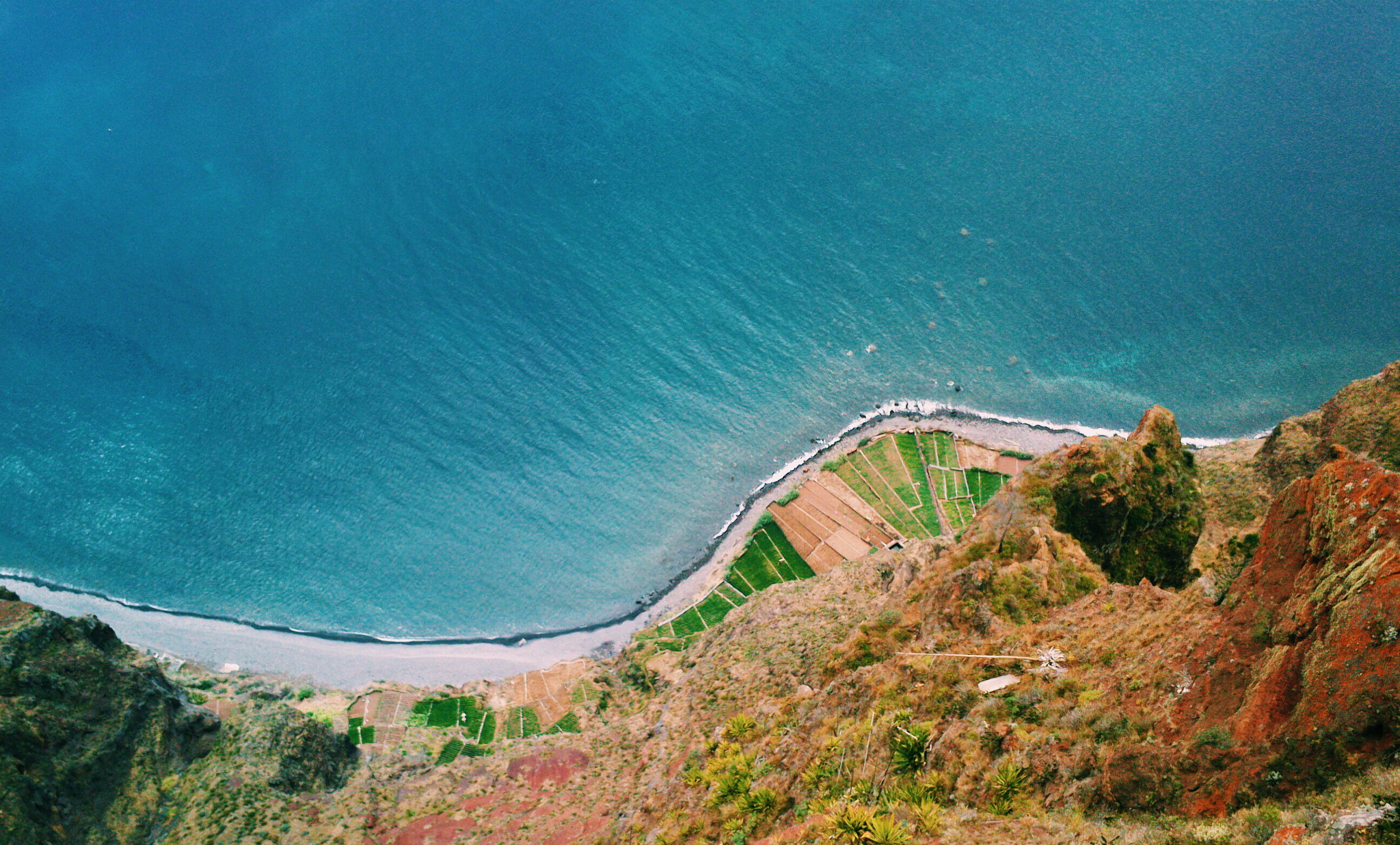 Aerial shot of sea photo