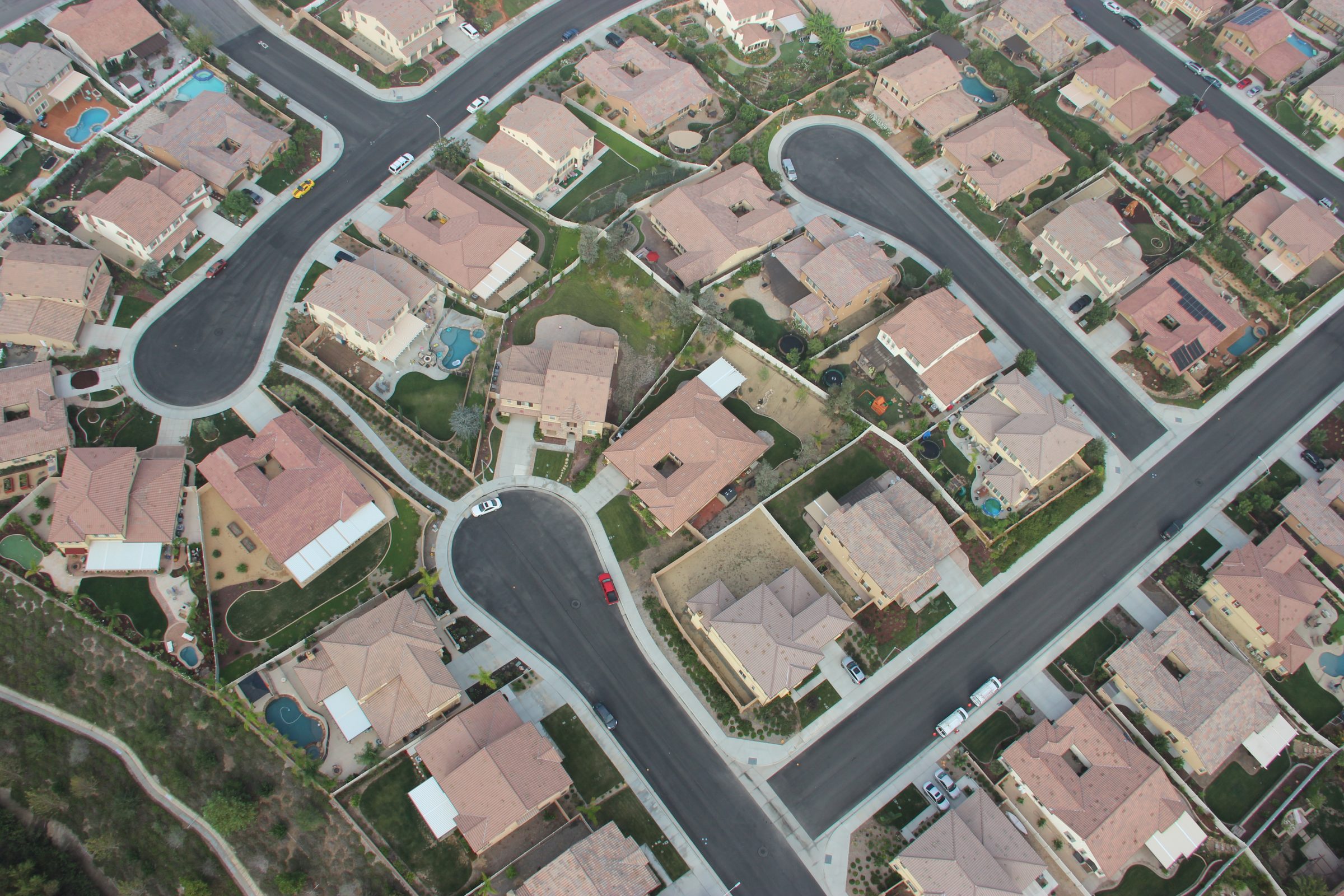 Free Stock Photo of Aerial View of Neighborhood Houses