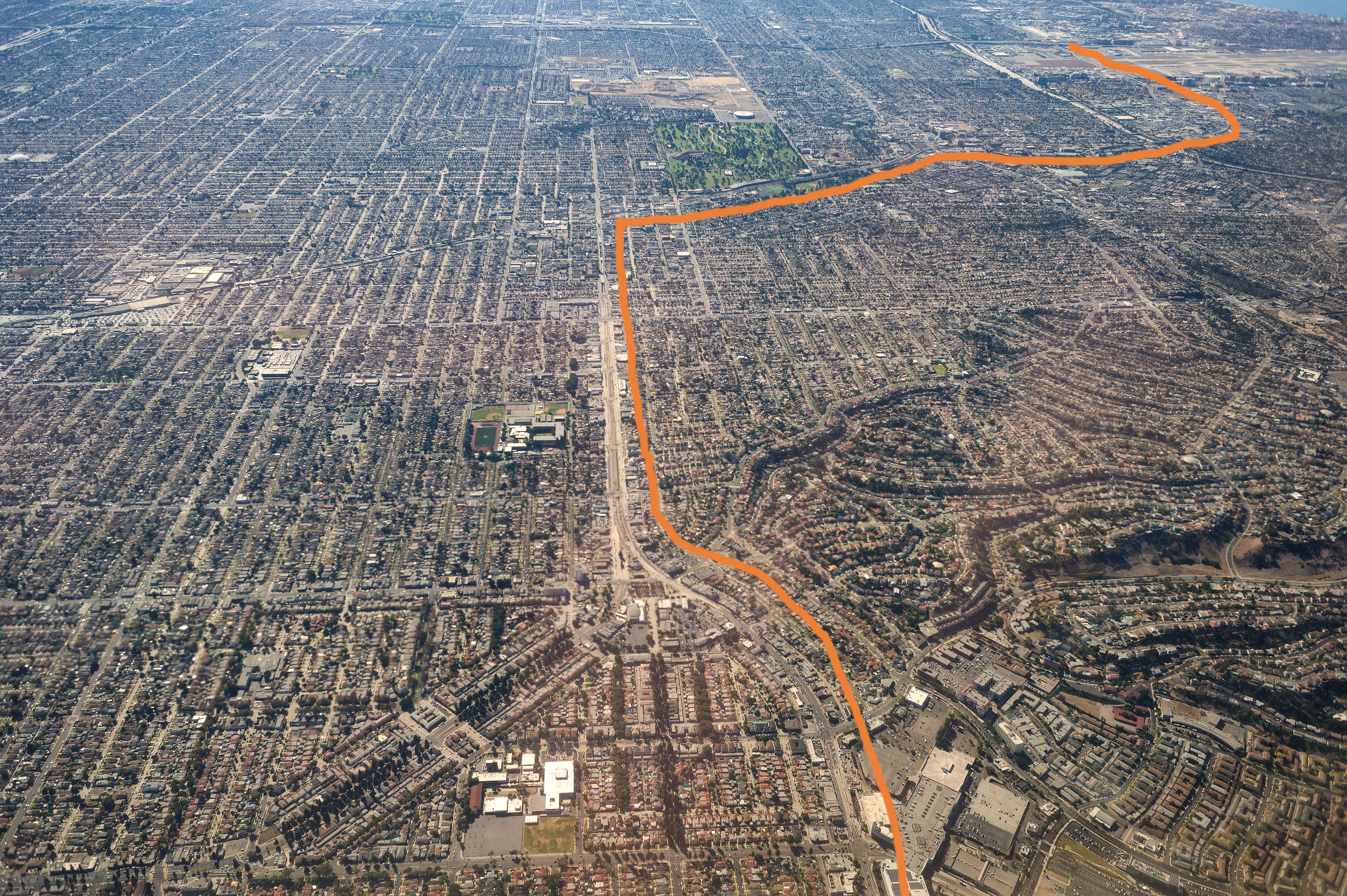Aerial view of Crenshaw/LAX Line | The Source