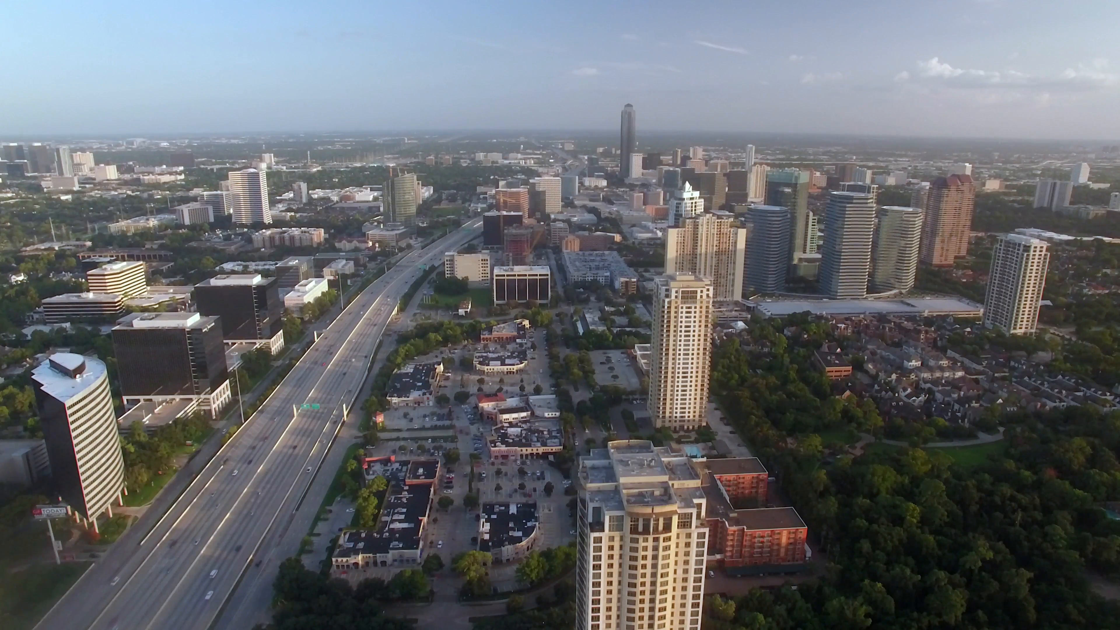 Aerial View of Galleria Area in Houston, Texas Stock Video Footage ...