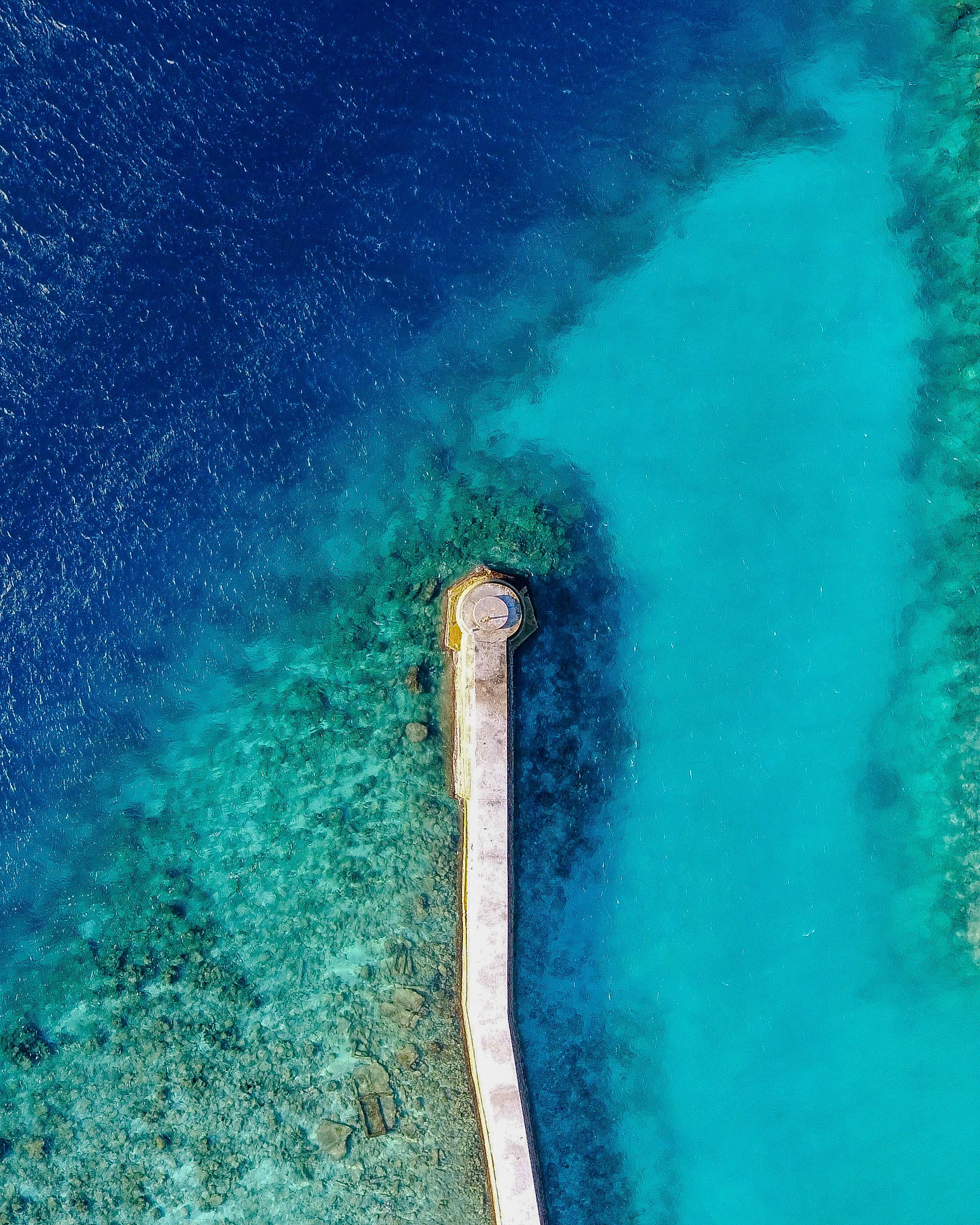 Aerial view of the ocean photo