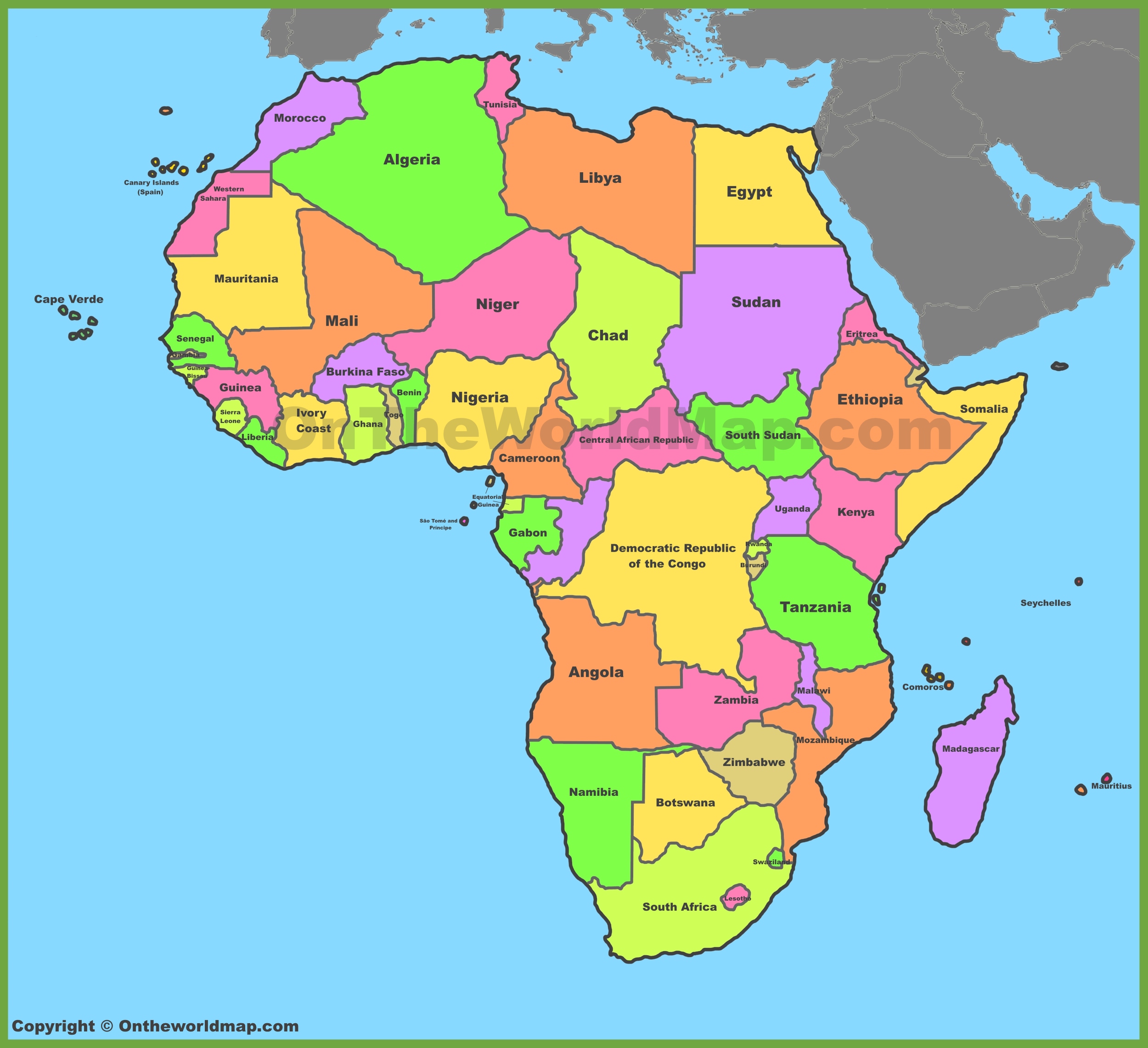 Africa Maps | Maps of Africa - OnTheWorldMap.com ﻿