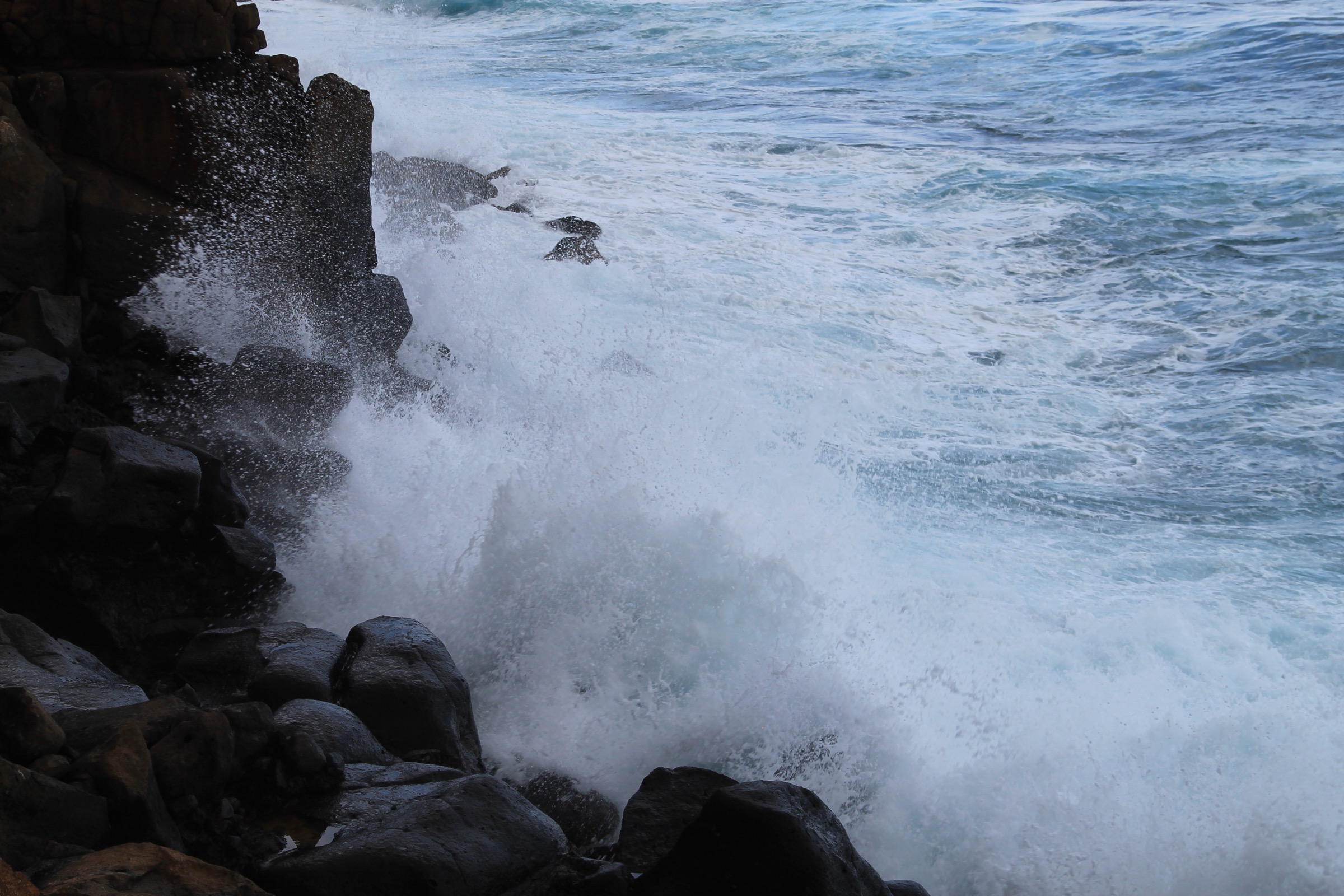 Free Stock Photo of Ocean Waves Crashing Against Rocks