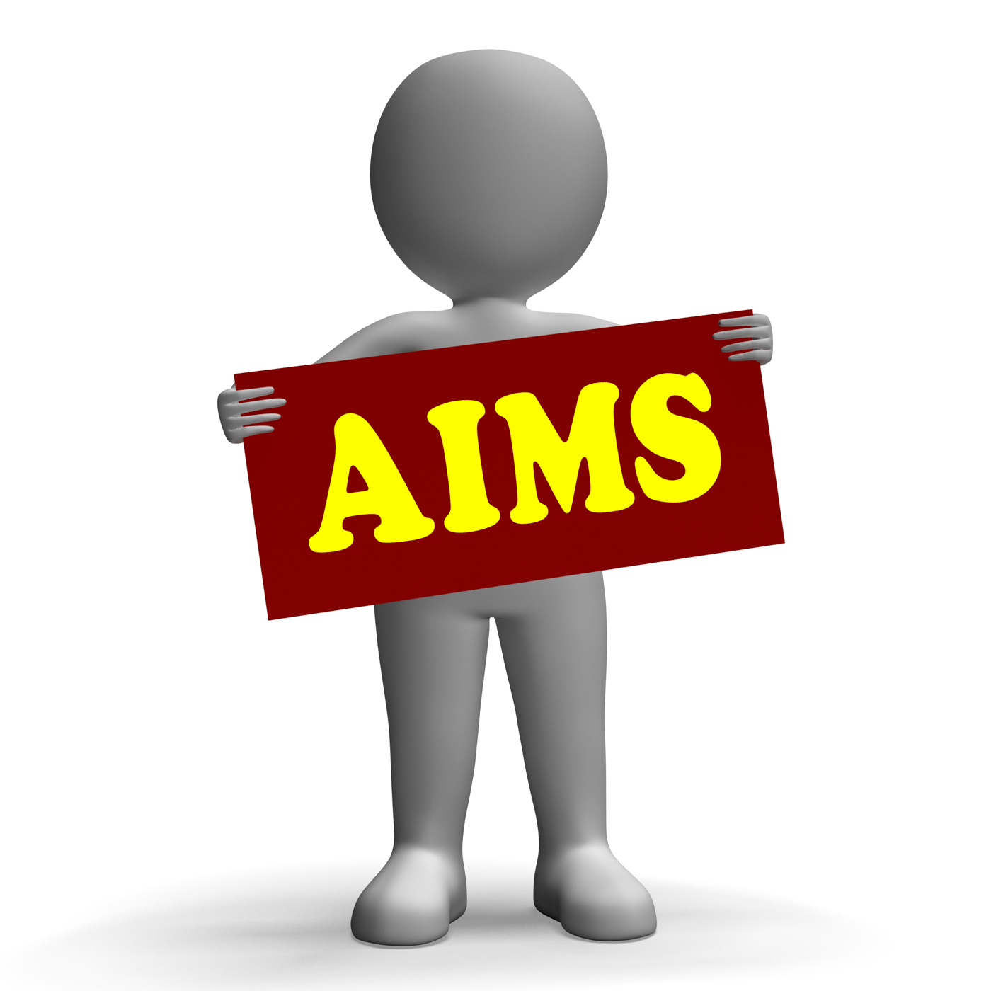 Aims Sign Character Means Aspirations And Goals, Aim, Aiming, Aims, Ambition, HQ Photo