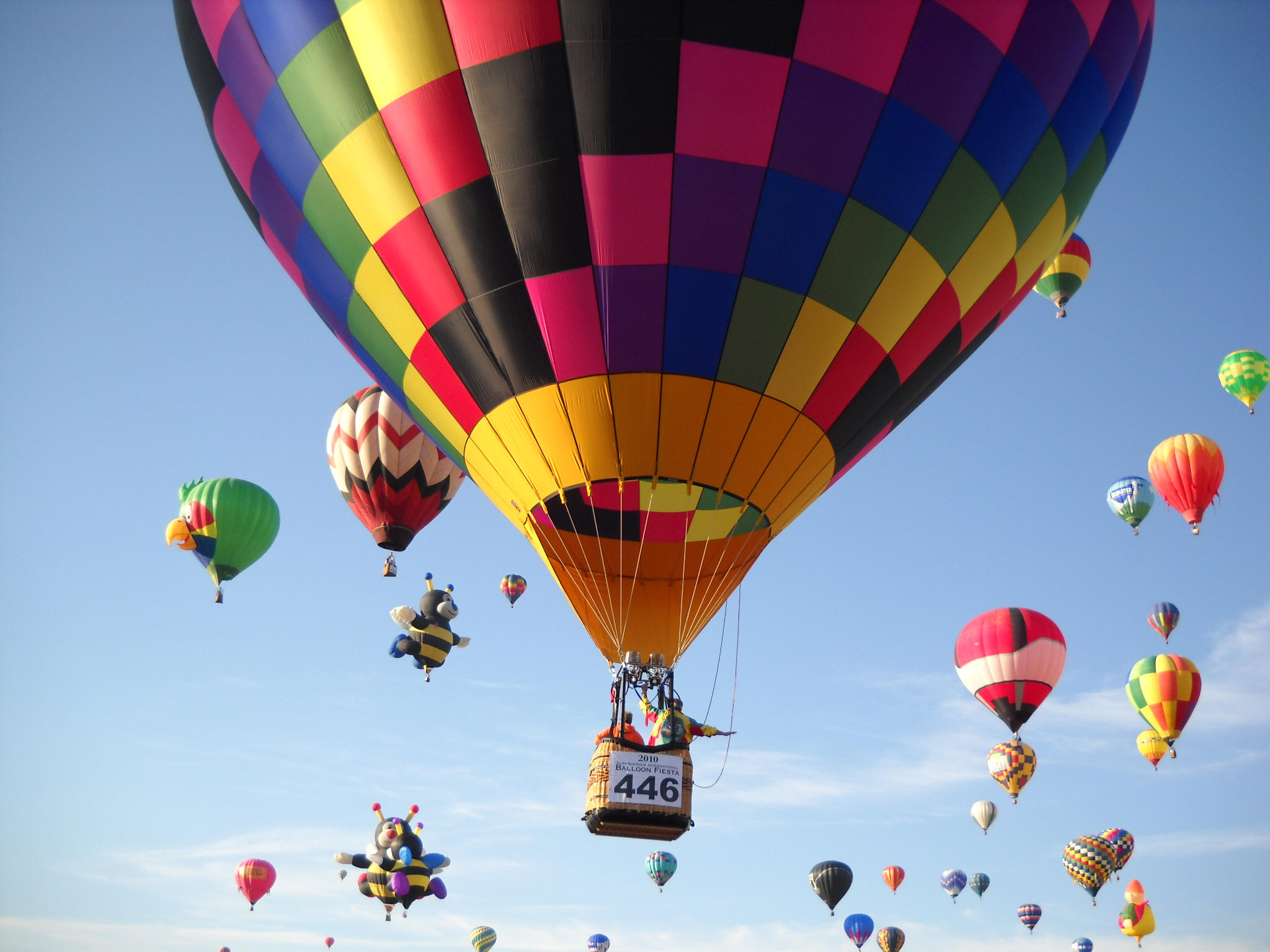 Flying balloons photo