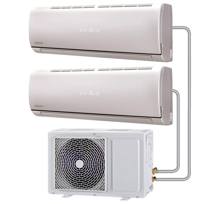 Multi-split 18000 BTU Inverter Air Conditioner system with single ...